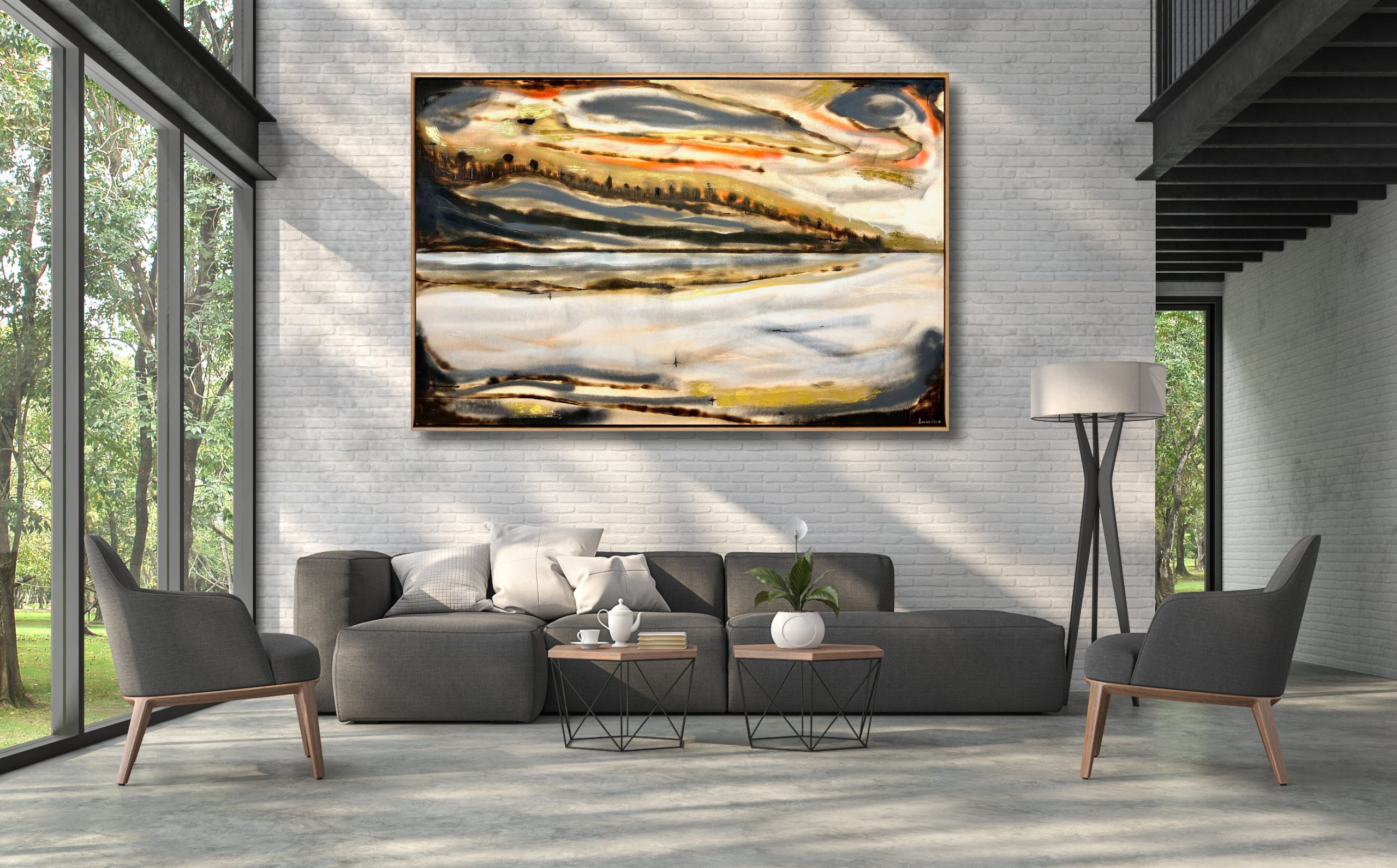 Ember Dusk Abstract Deborah Lang Lumiere Art Lumiere 9