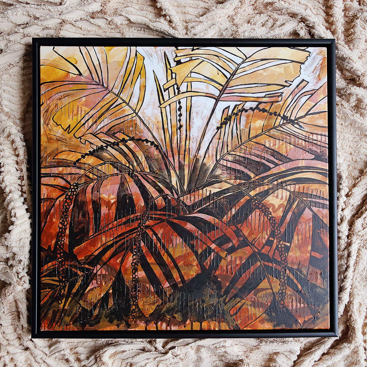 Lr 024 Walking Stick Palm Moment Ii Smith & Brooks Dark Coastal Interiors Moody Art Buy Local Art