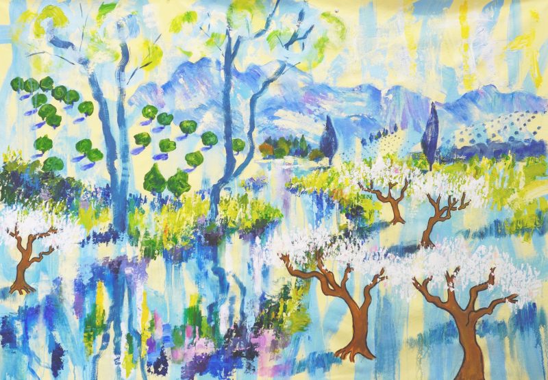 Almond Grove, Afternoon Light – Provence