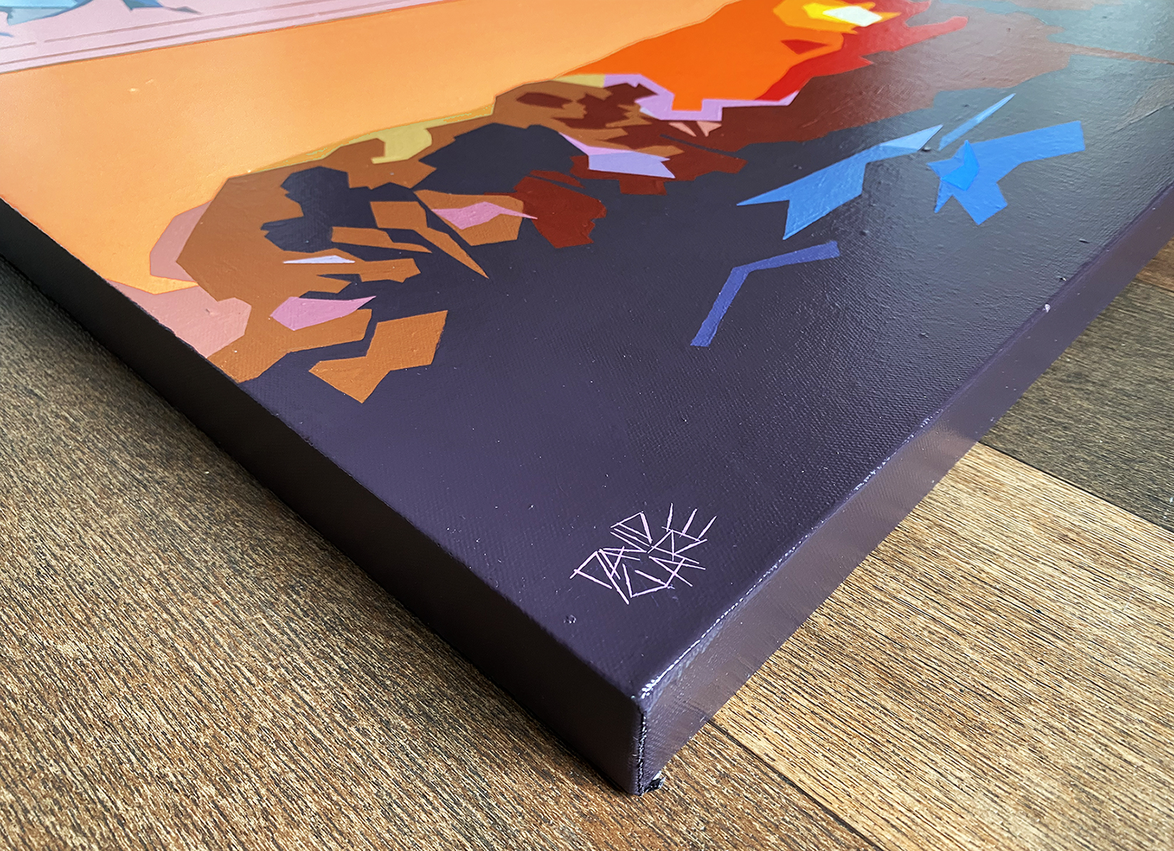 Sunset Shapes Sign Corner Lr