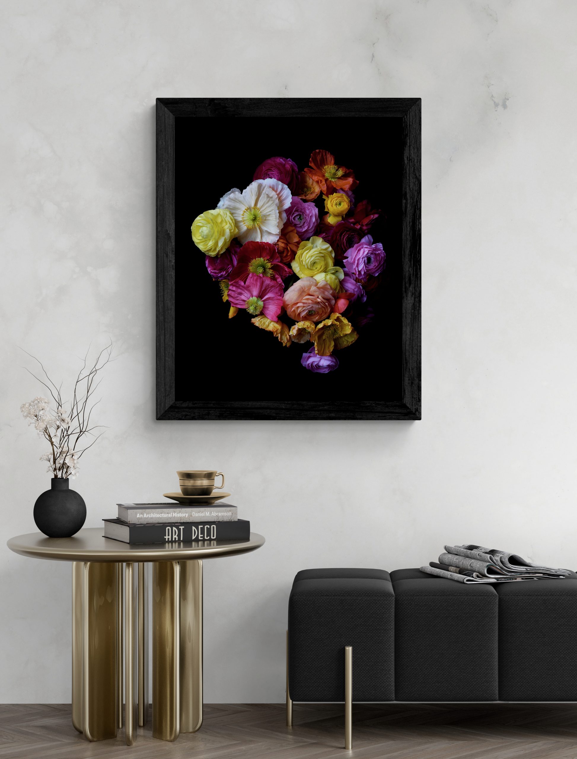 Living Room With Bench Sofa And Table (21)