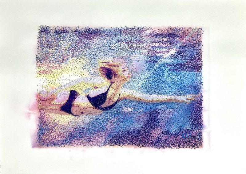 Warm Summer Sun, Shine Kindly – study in thread