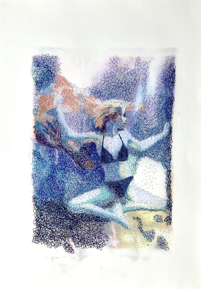 Had I the Heavens Embroidered Cloth – study in thread