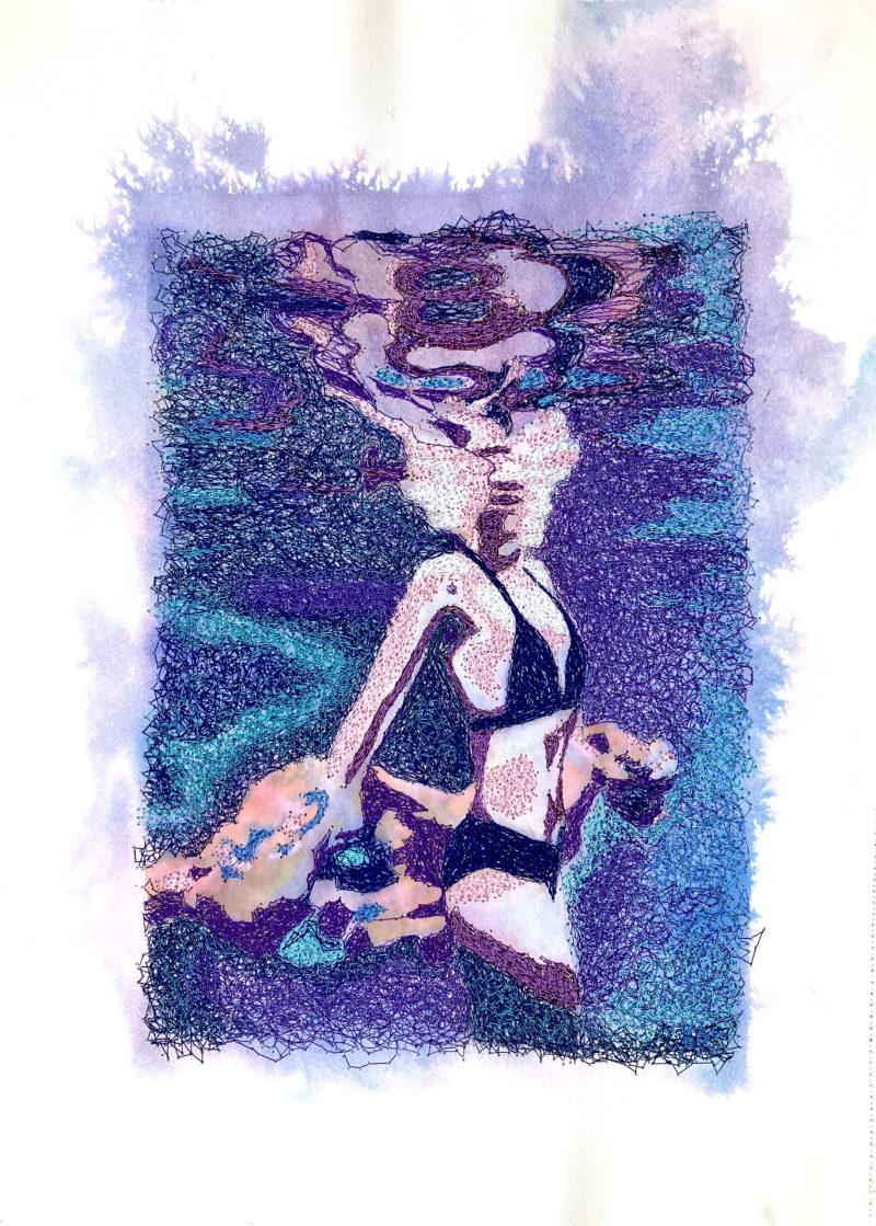 Hawaiian Island Doll – study in thread