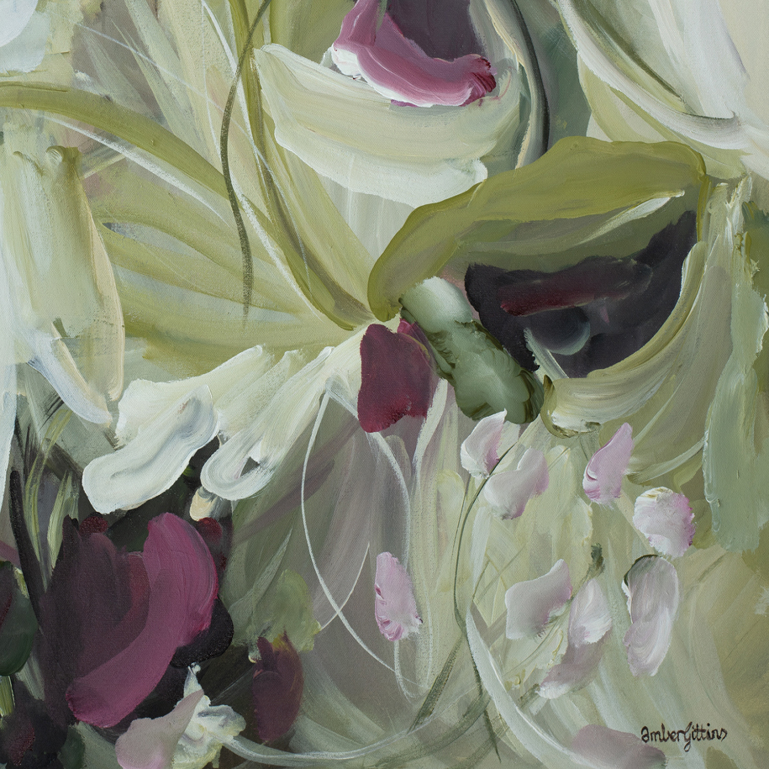 Wildflower Therapy 1 Original Art Signature