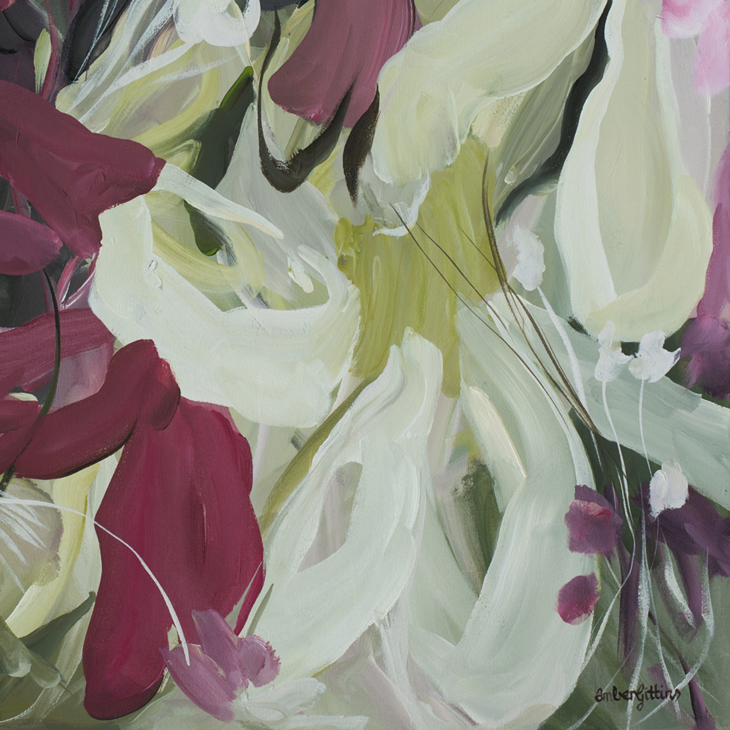 Wildflower Therapy 2 Original Art Signature