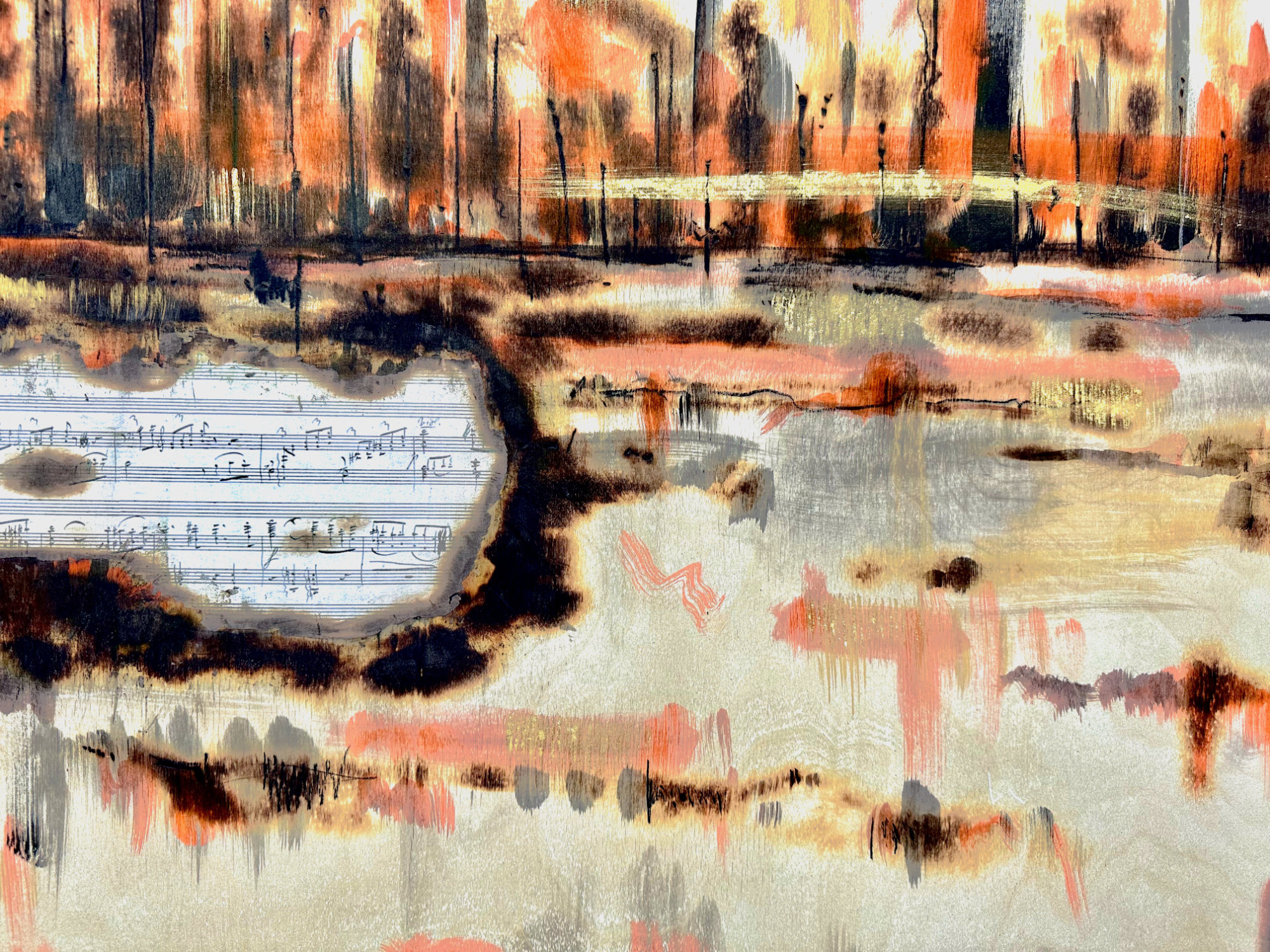 Whispers Of Dusk Abstract Deborah Lang Art Lumiere 4