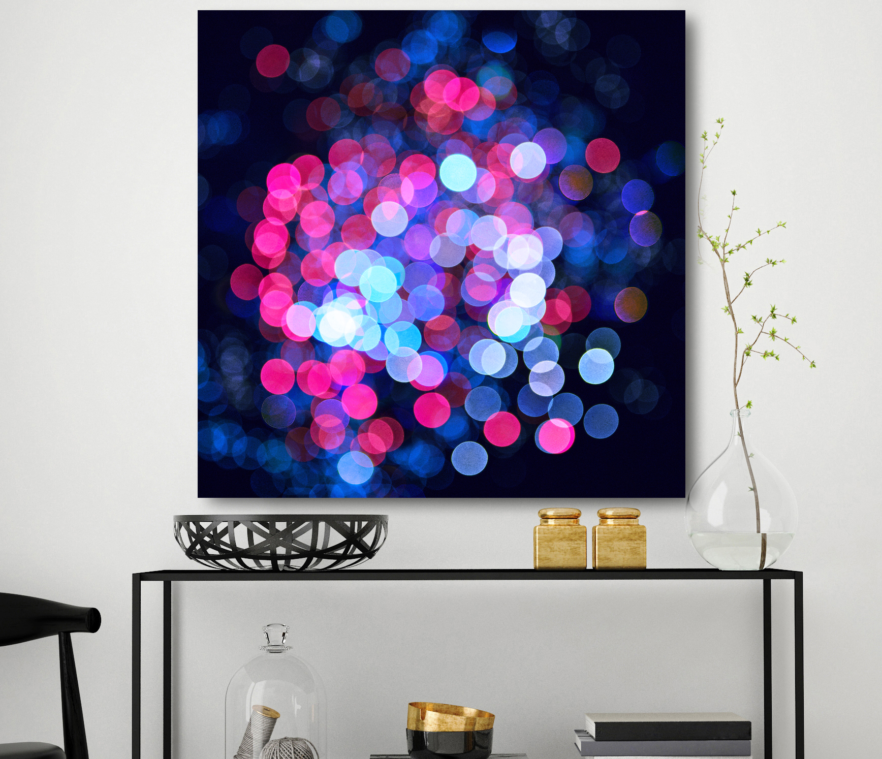 Mock,up,poster,frame,in,hipster,interior,background,,3d,render,