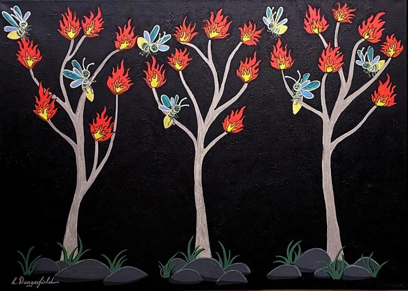 Fireflies In The Flame Trees