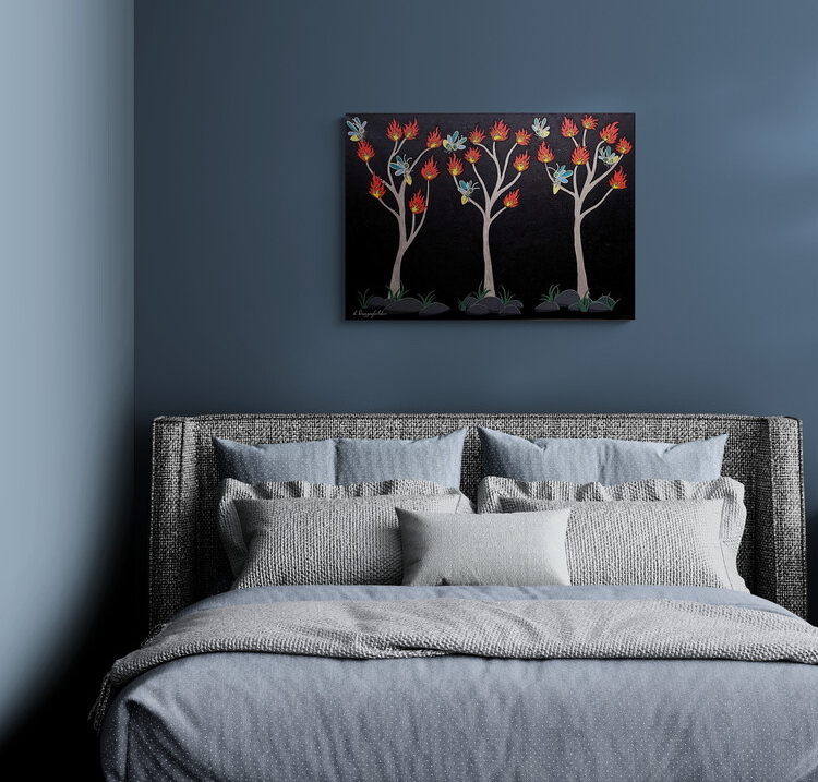 Fireflies In The Flame Trees In Situ 1