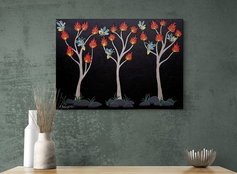 Fireflies In The Flame Trees In Situ 2