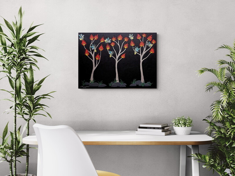 Fireflies In The Flame Trees In Situ 3