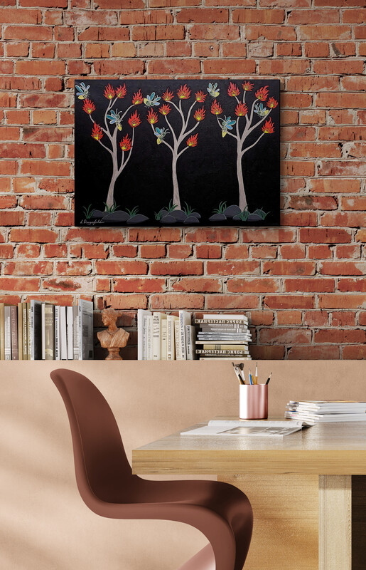 Fireflies In The Flame Trees In Situ 6