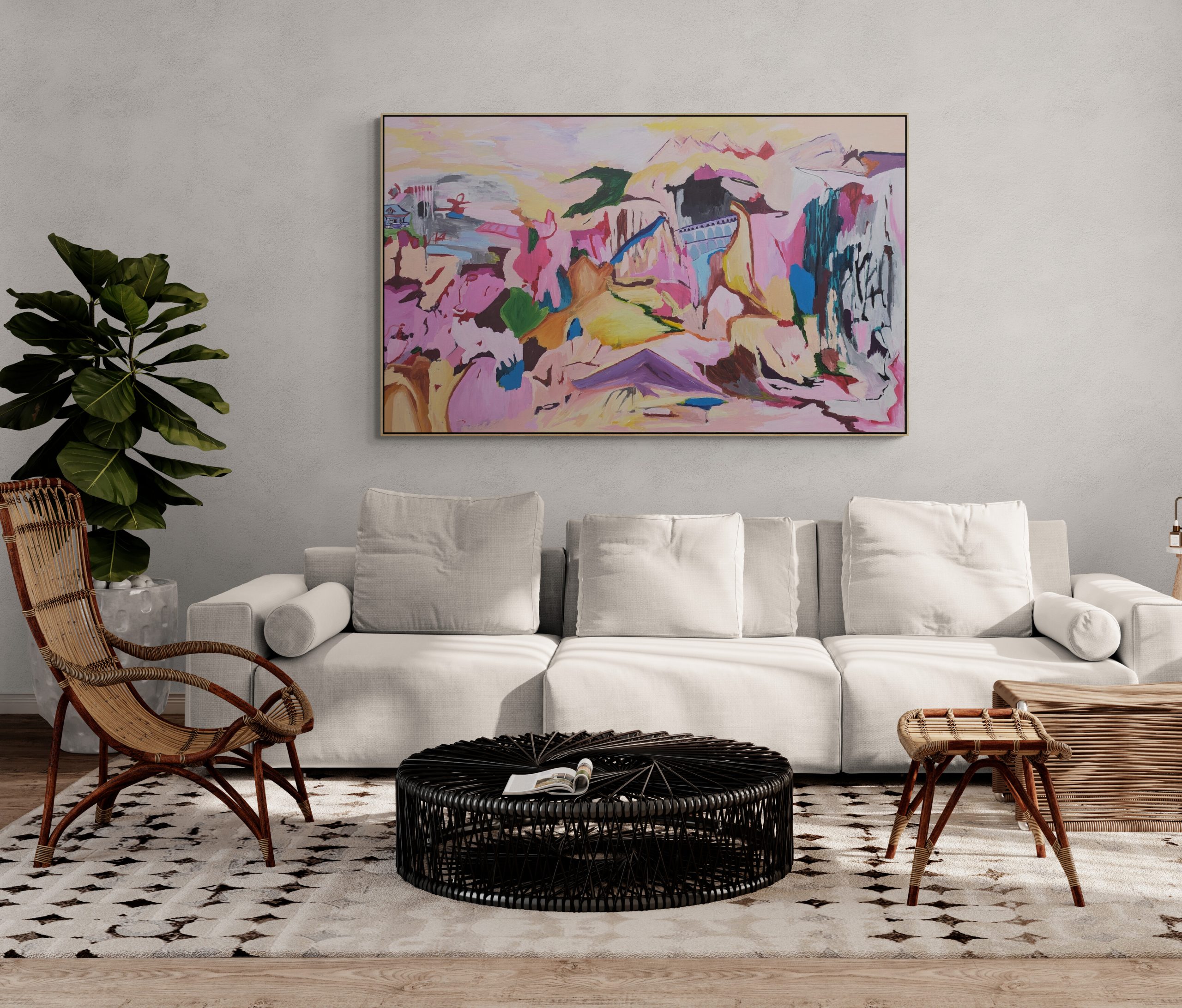 Bright Boho Style Living Room