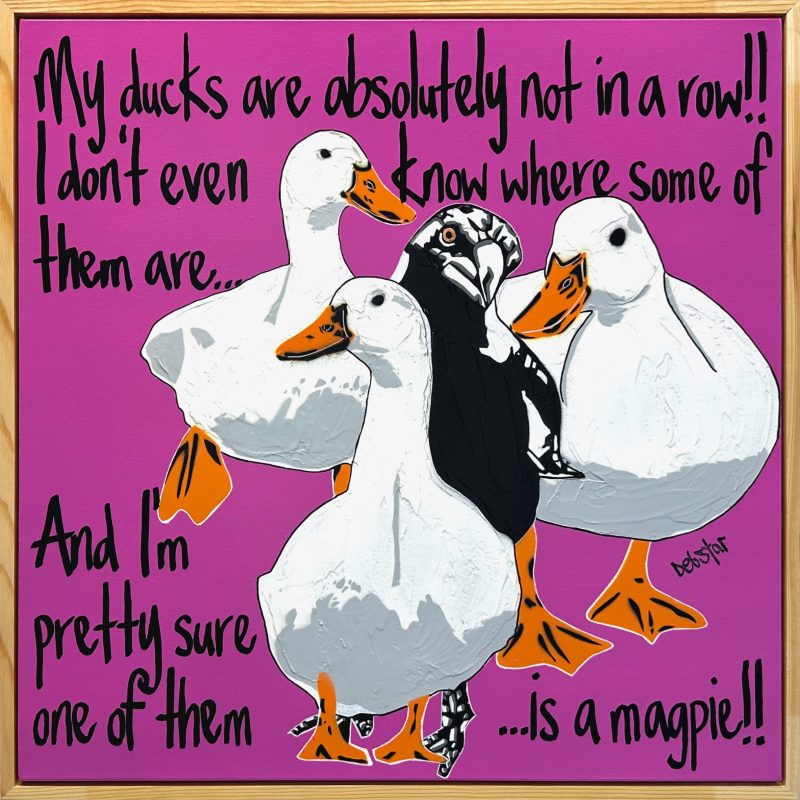 Ducks in a Row magenta 2