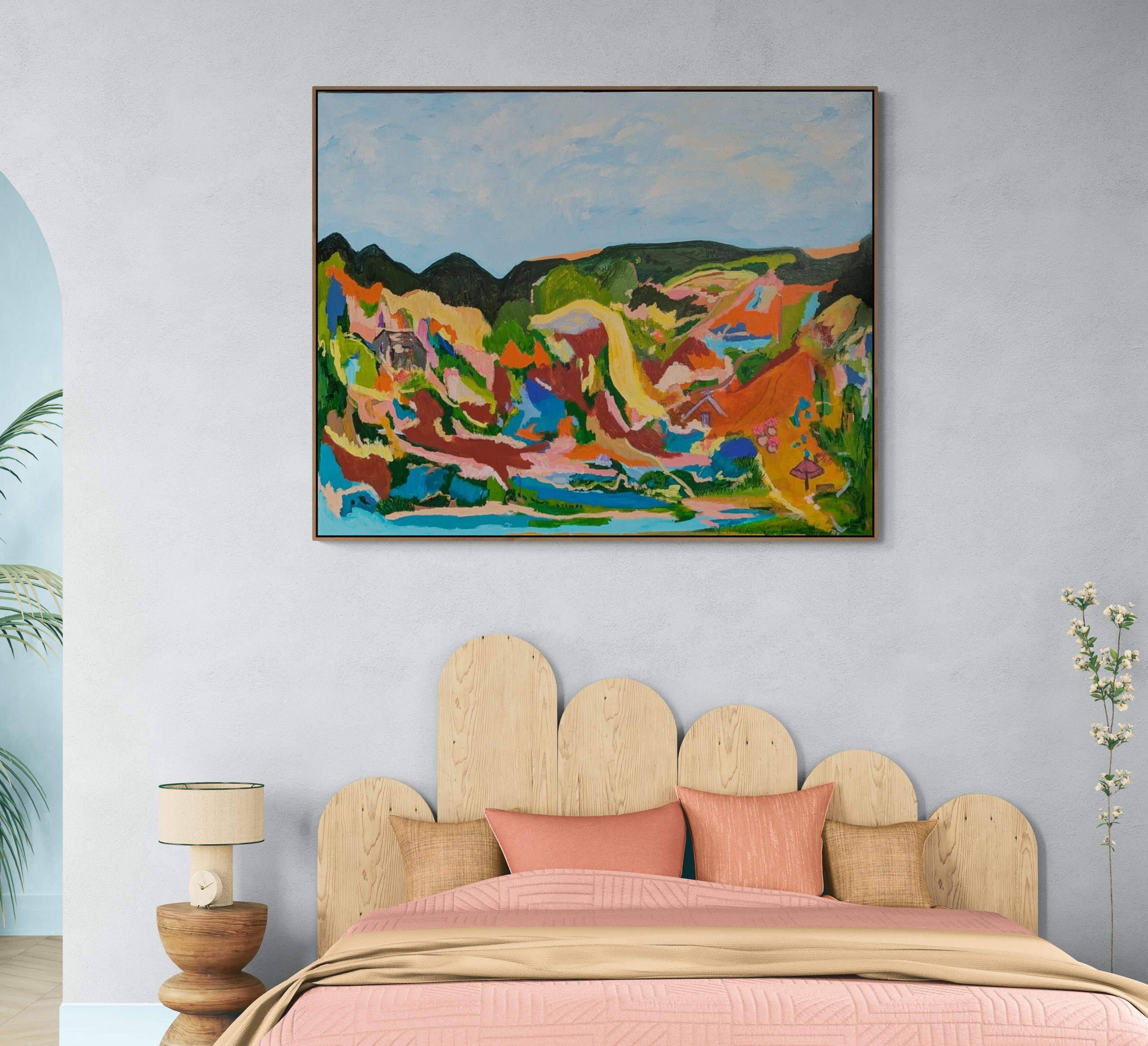 Modern Bedroom With A Fancy Bed (1)