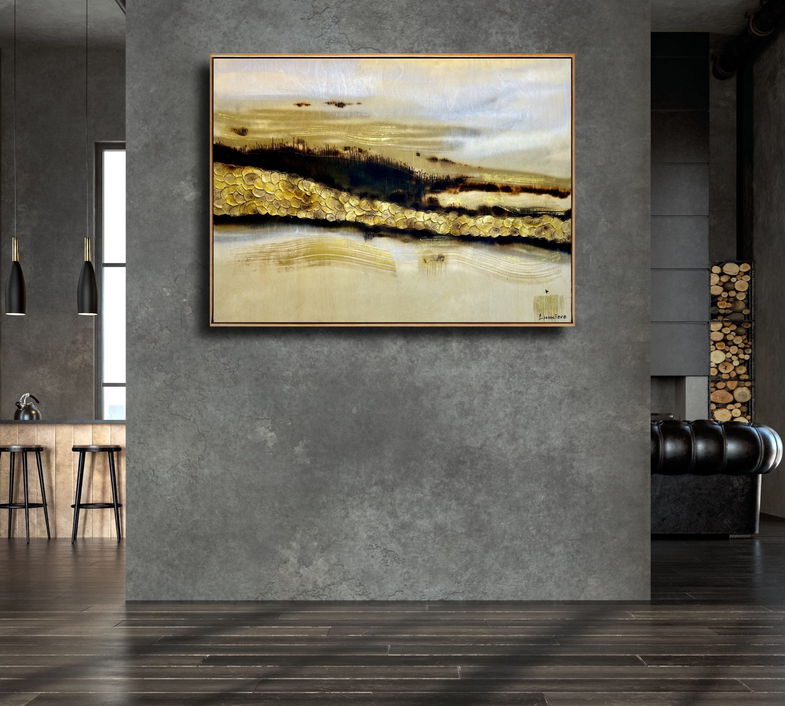 Burnished Illumination Abstract Deborah Lang Lumiere Art 2