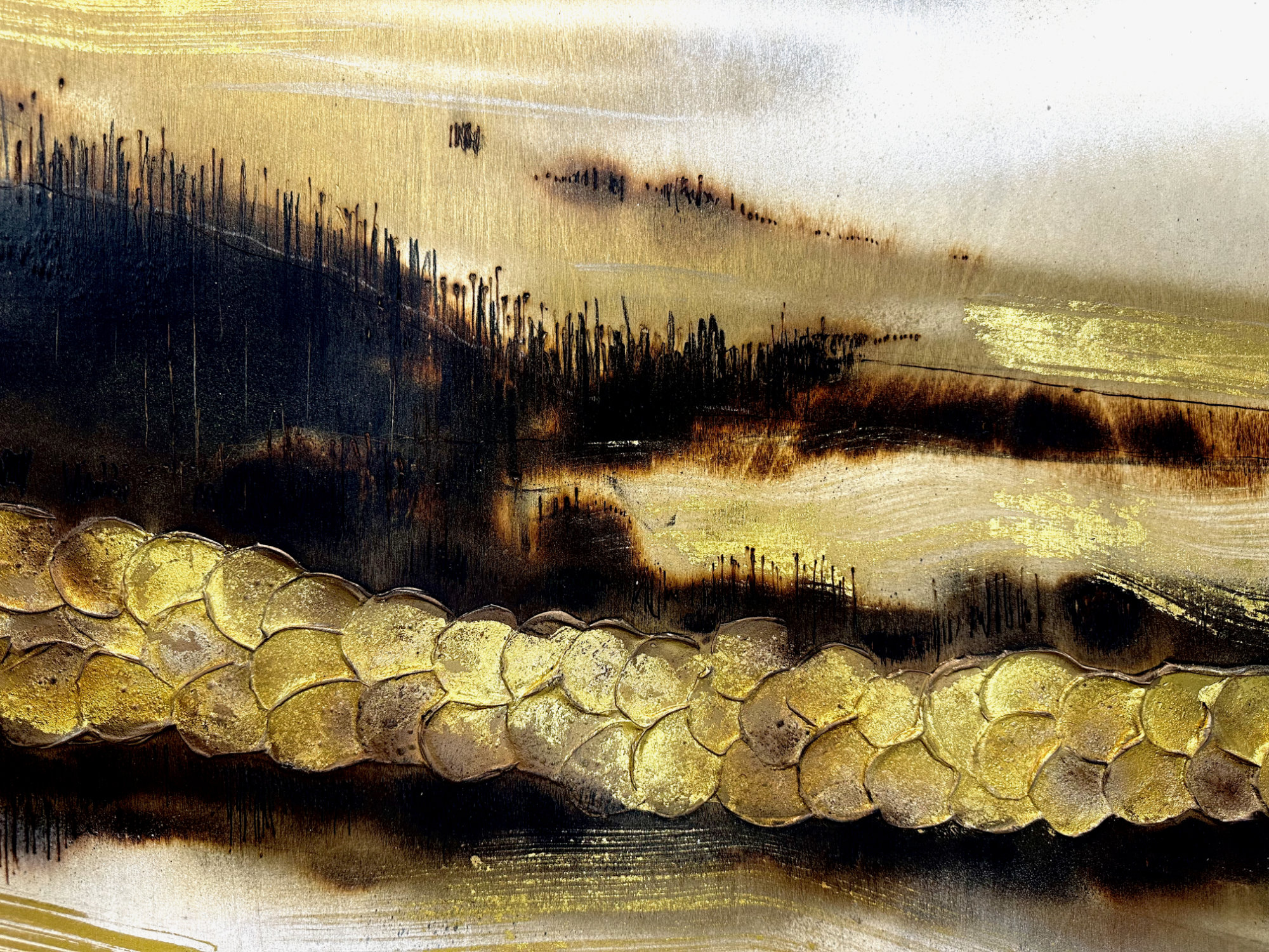 Burnished Illumination Abstract Deborah Lang Lumiere Art 4
