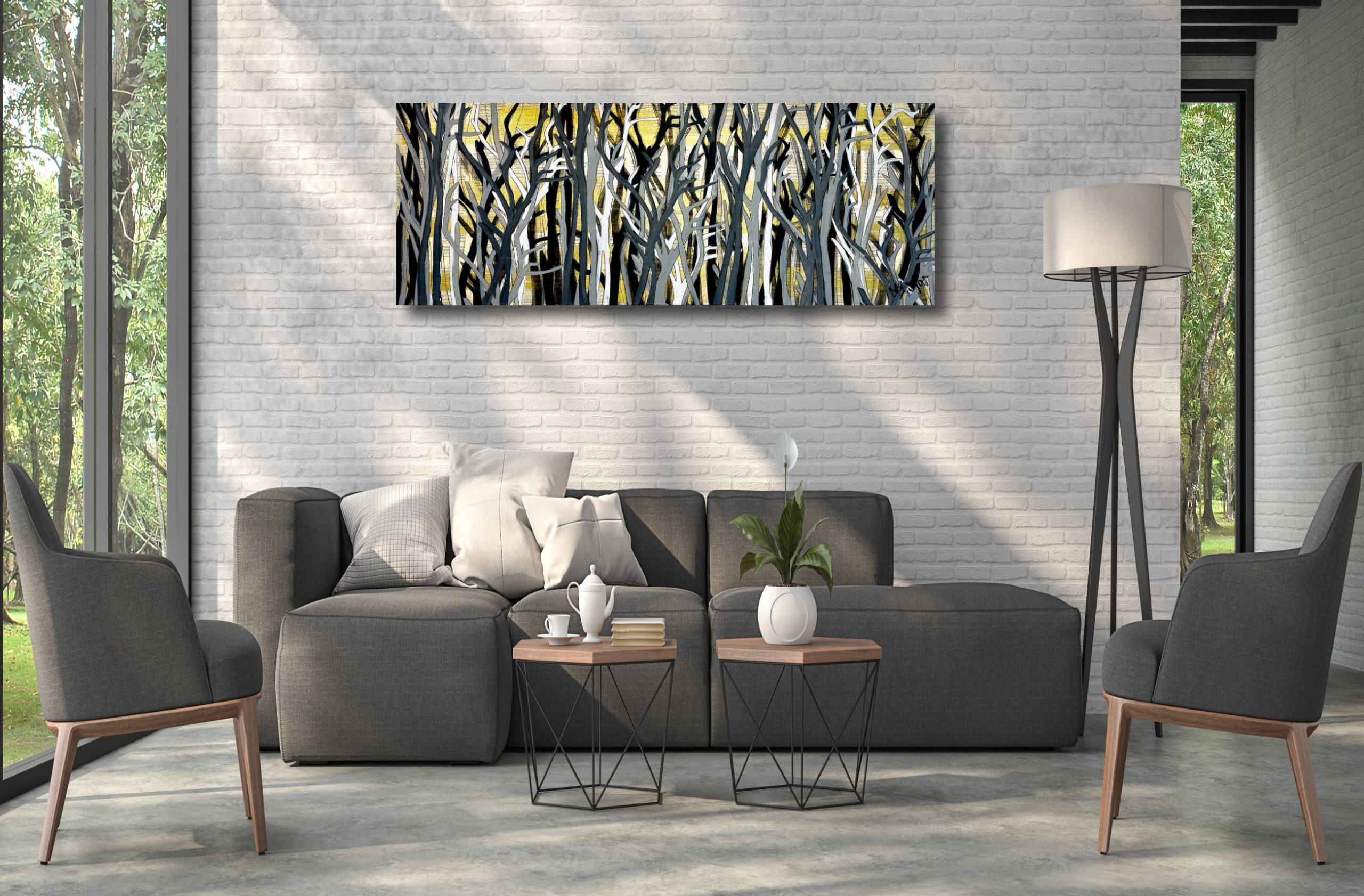 99 Nights In The Forest Debstar Deborah Lang Nude Woman Canvas Wall Art Contemporary Pop Art Style 2