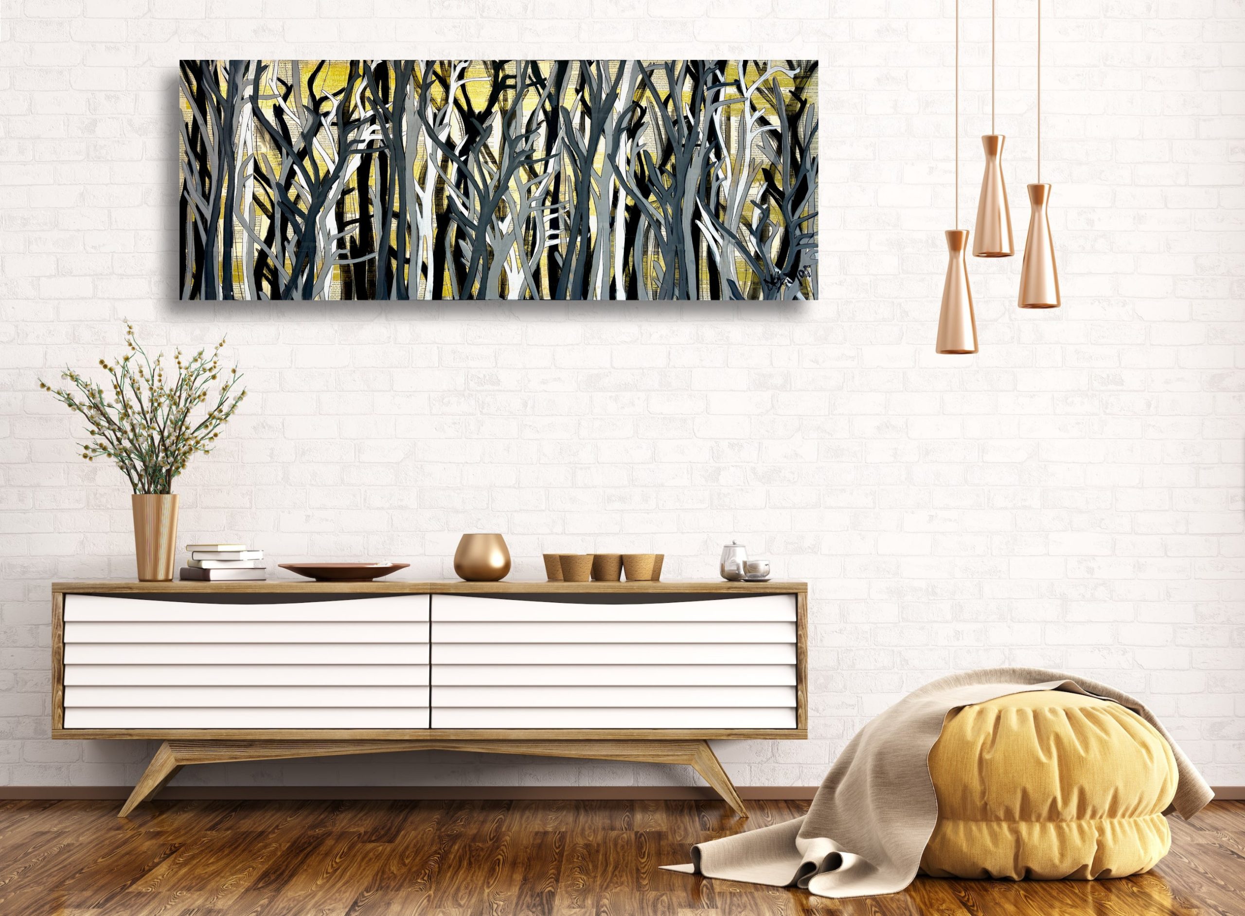 99 Nights In The Forest Debstar Deborah Lang Nude Woman Canvas Wall Art Contemporary Pop Art Style 6