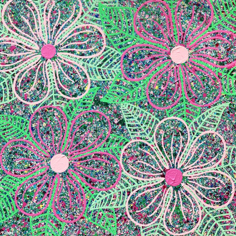 Flowers in Garden Pretty and Pink