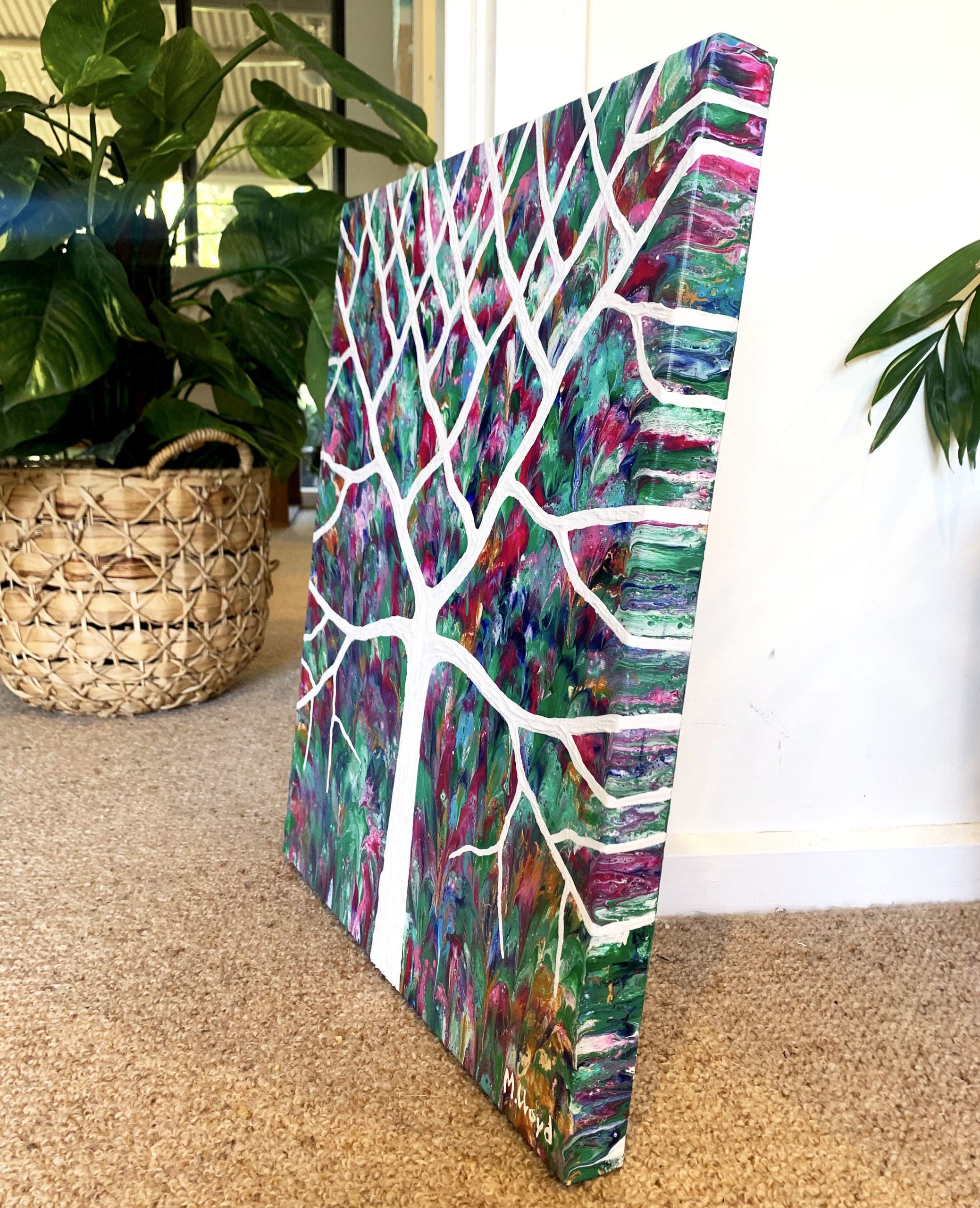 Sides Tree In Topical Floral Garden Abstract Miranda Lloyd Sides Tree In Topical Floral Garden Abstract Miranda Lloyd