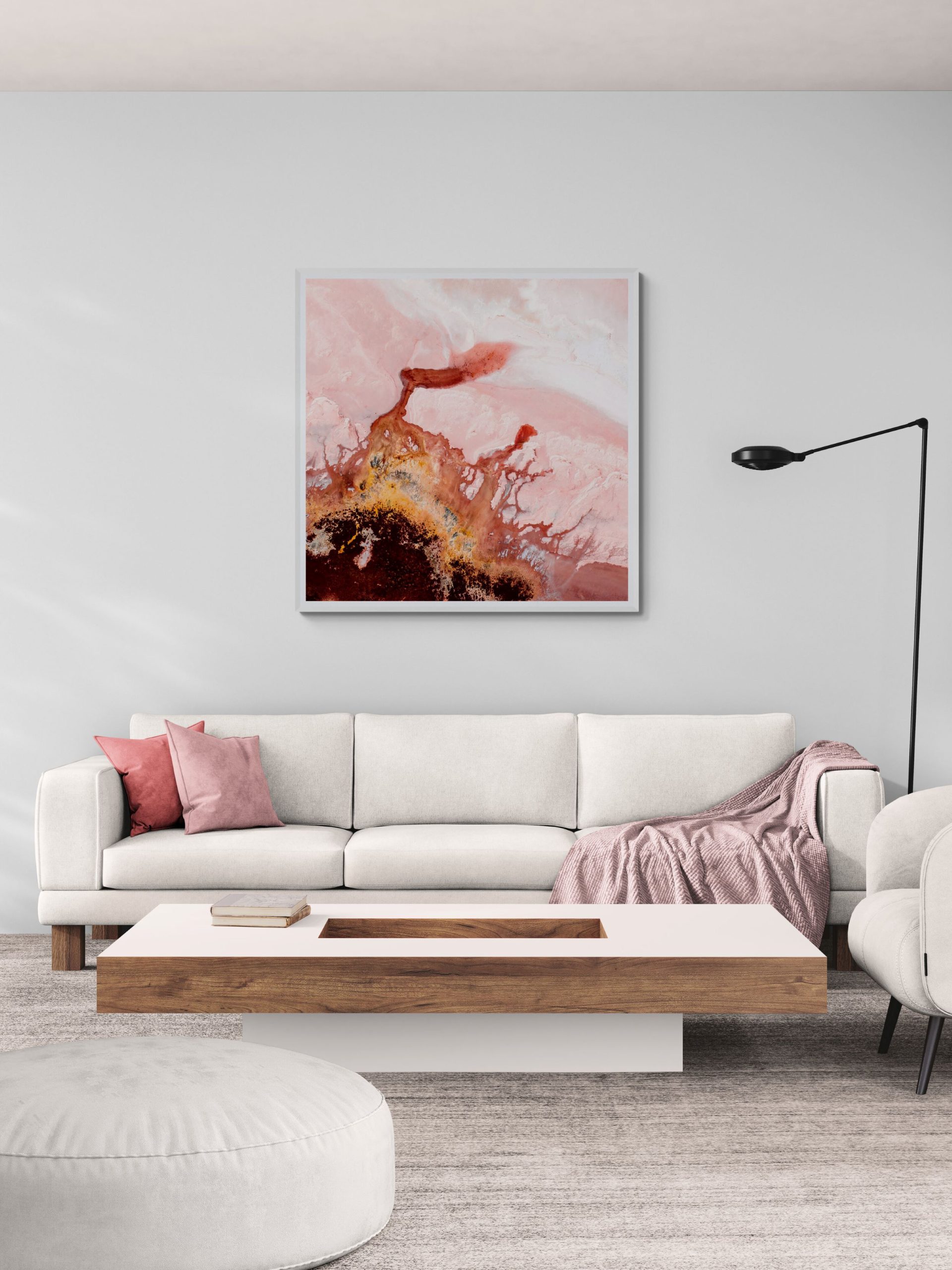 Living Room With A Comfy Sofa And Armchair