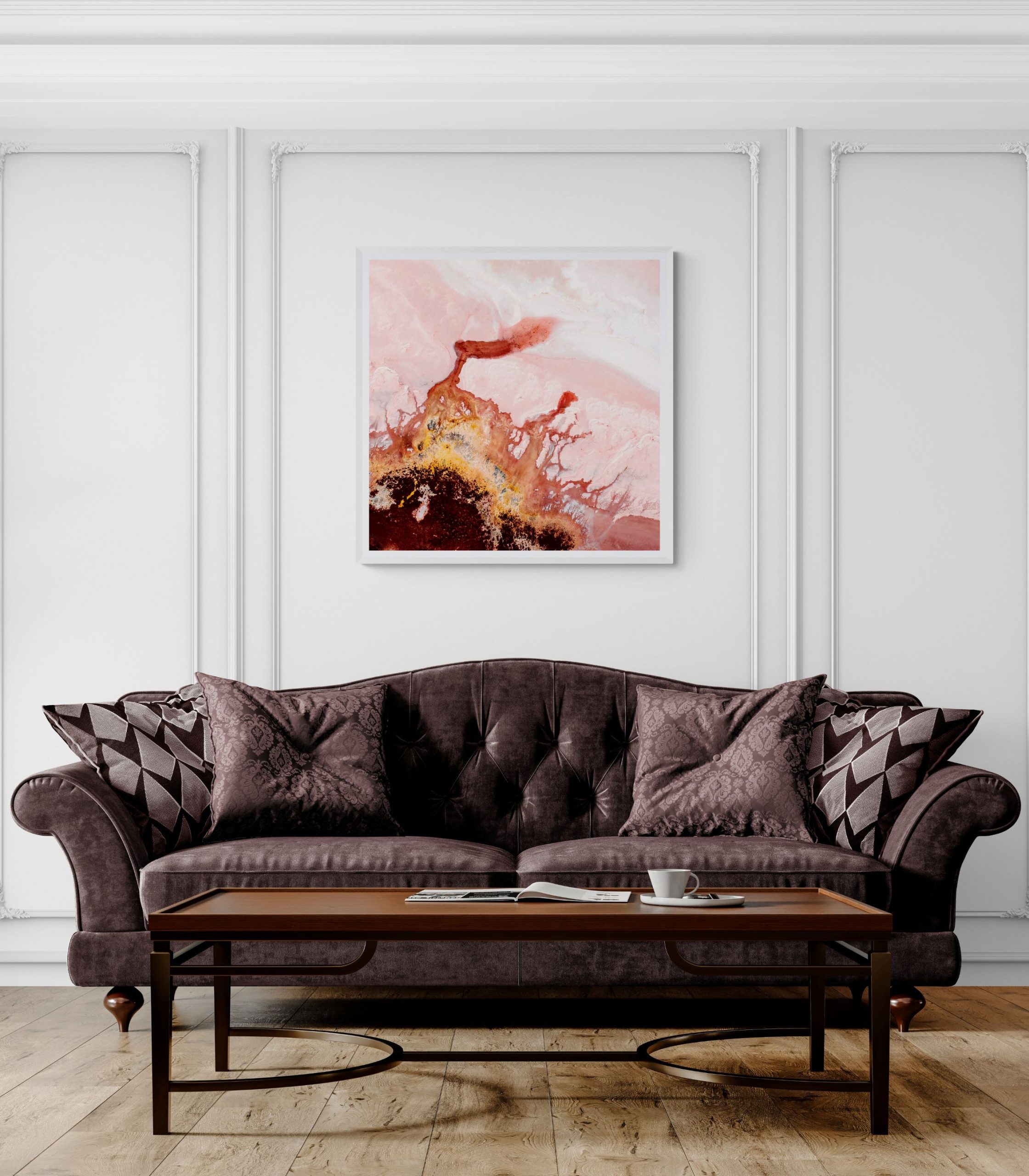 Classic Living Room With Fancy Sofa