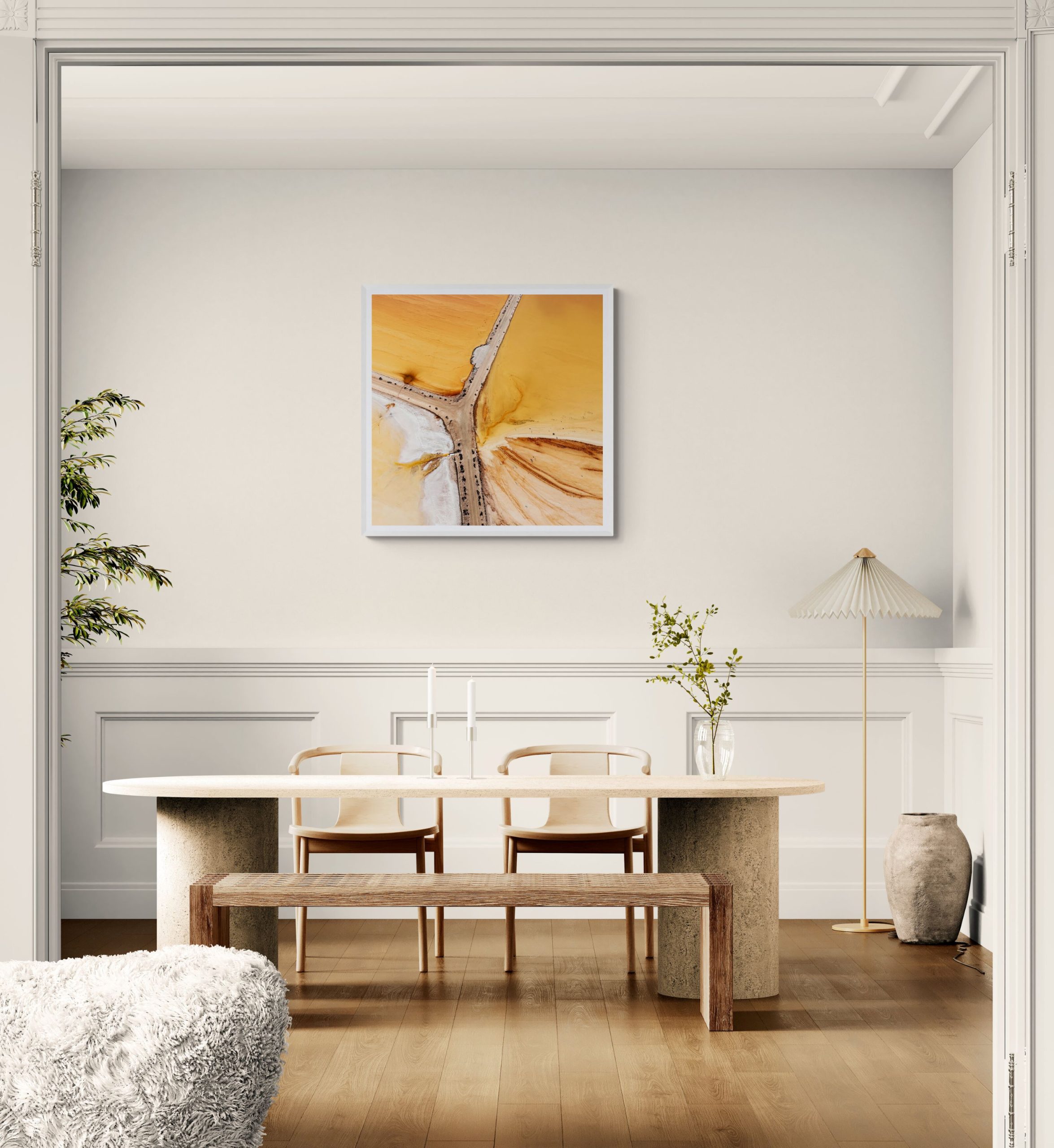 Classic Dining Area With Modern Furniture