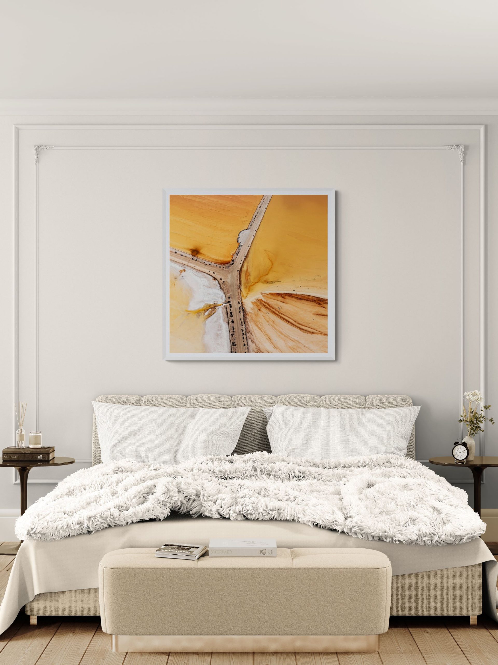 Fancy Bedroom With Unique Ceiling Light (3)