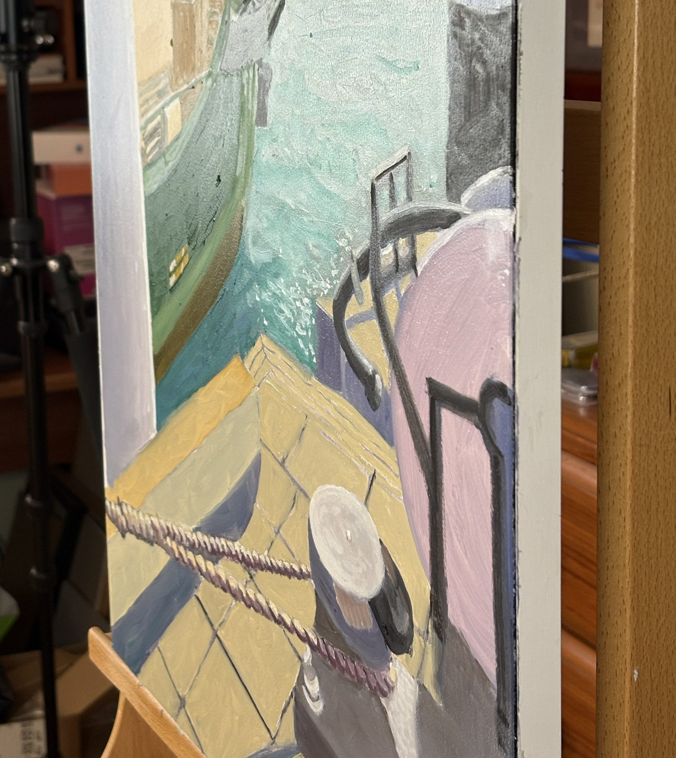 Manly Ferry At Circular Quay Wharf Edge