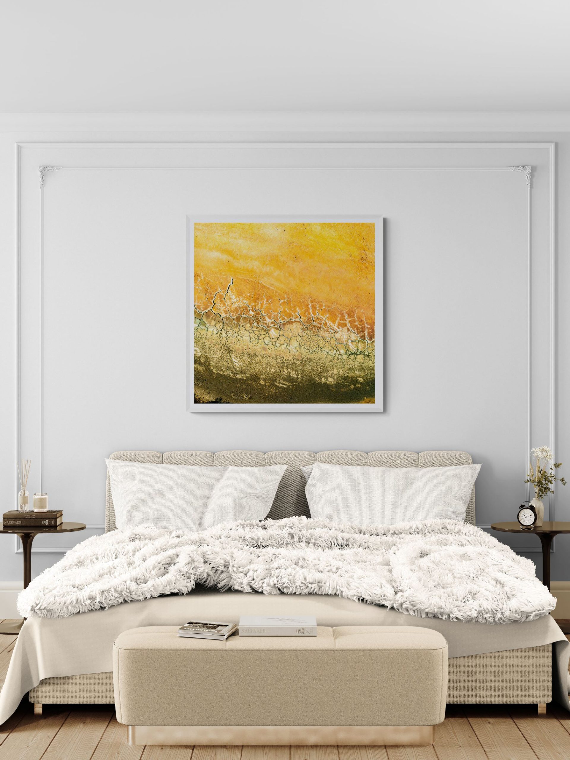 Fancy Bedroom With Unique Ceiling Light (4)