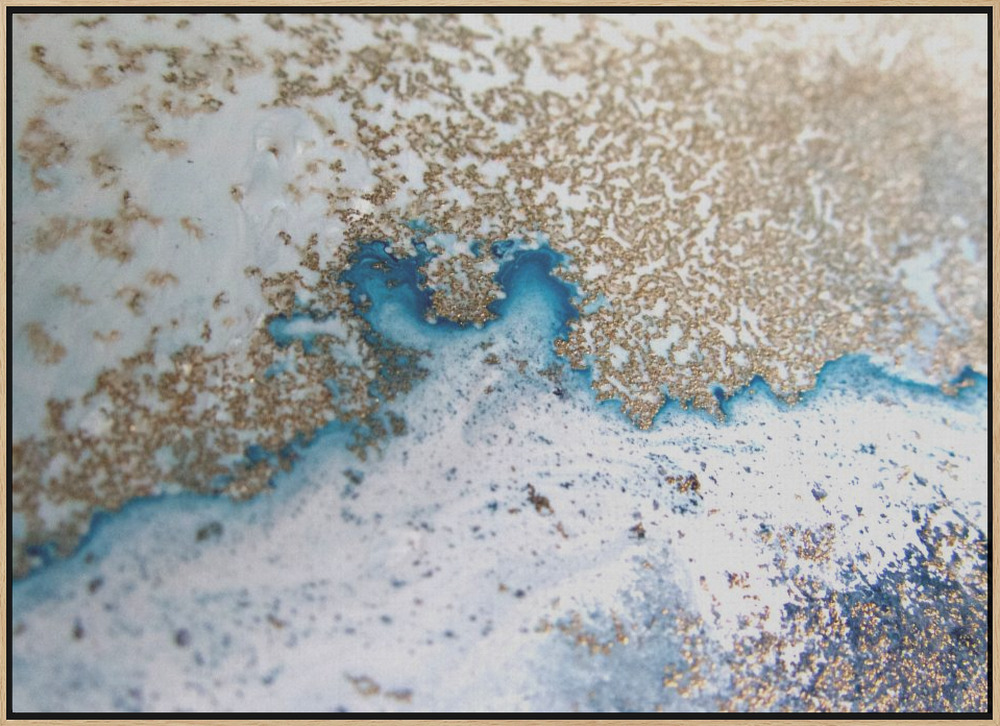 3055409 Pictufy Light Wood Floating Frame Canvas Horizonta