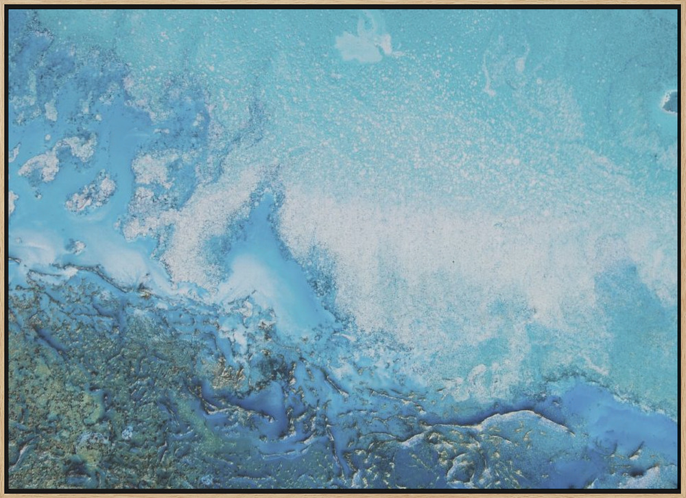 3055413 Pictufy Light Wood Floating Frame Canvas Horizonta