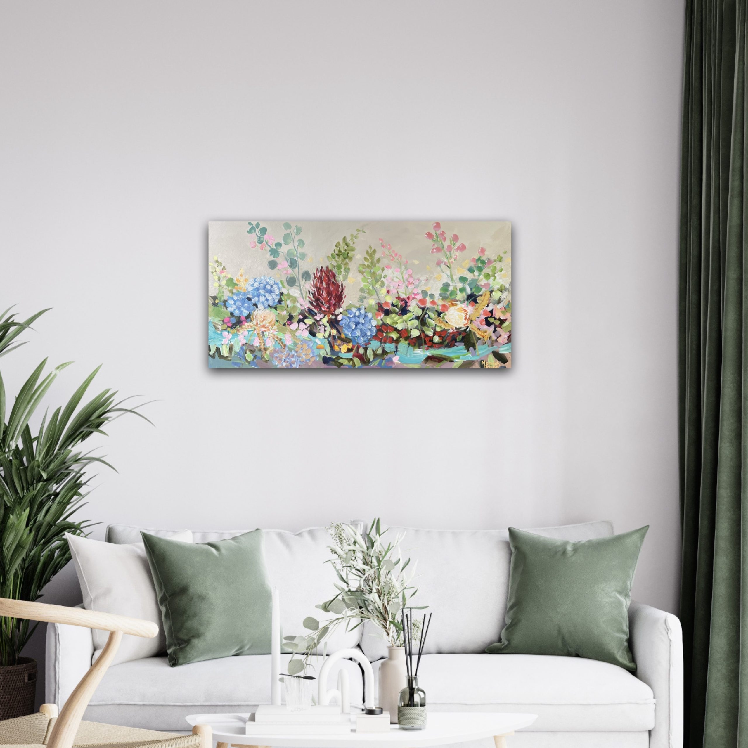 Flower River Vintage Wall View