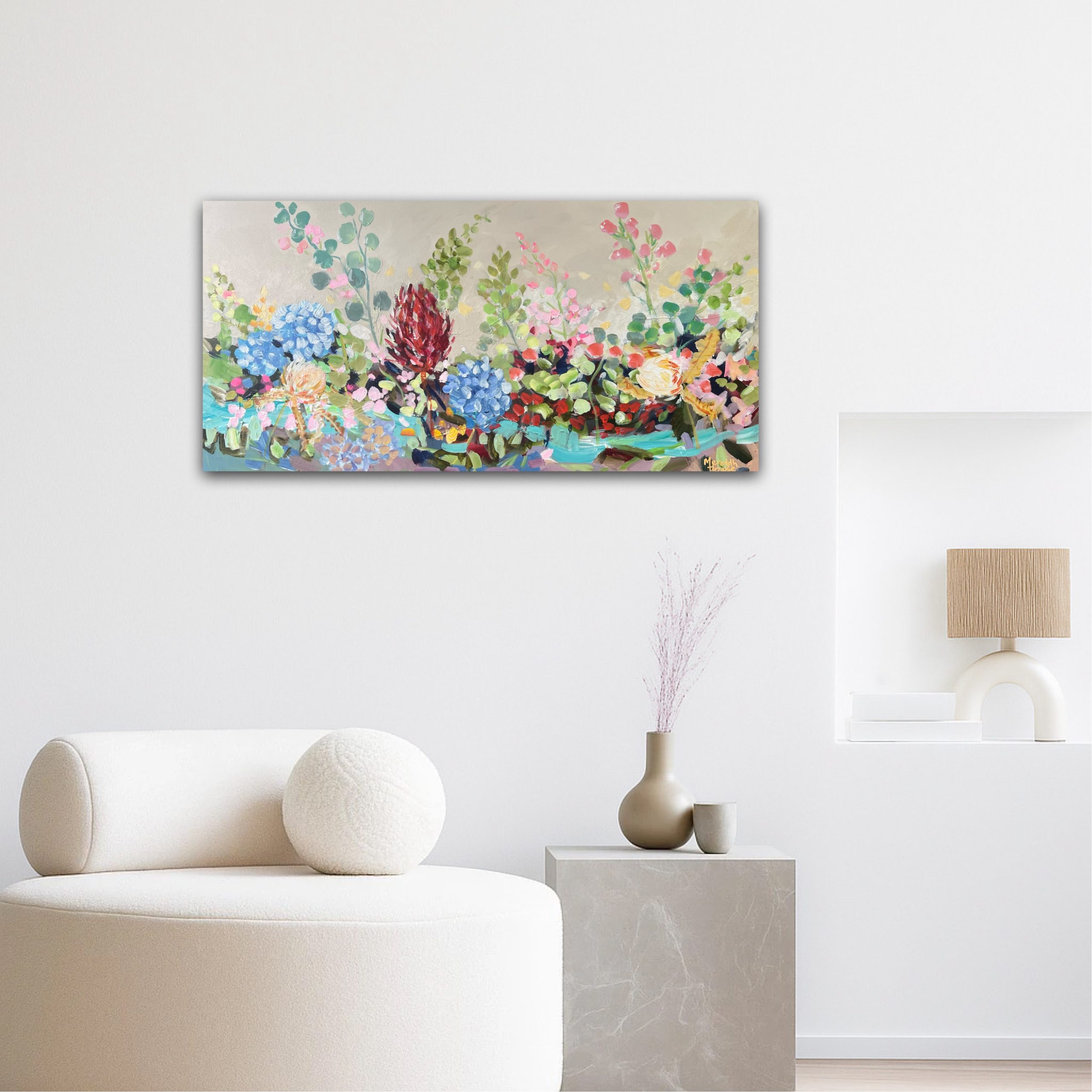 Flower River Vintage Wall View 3