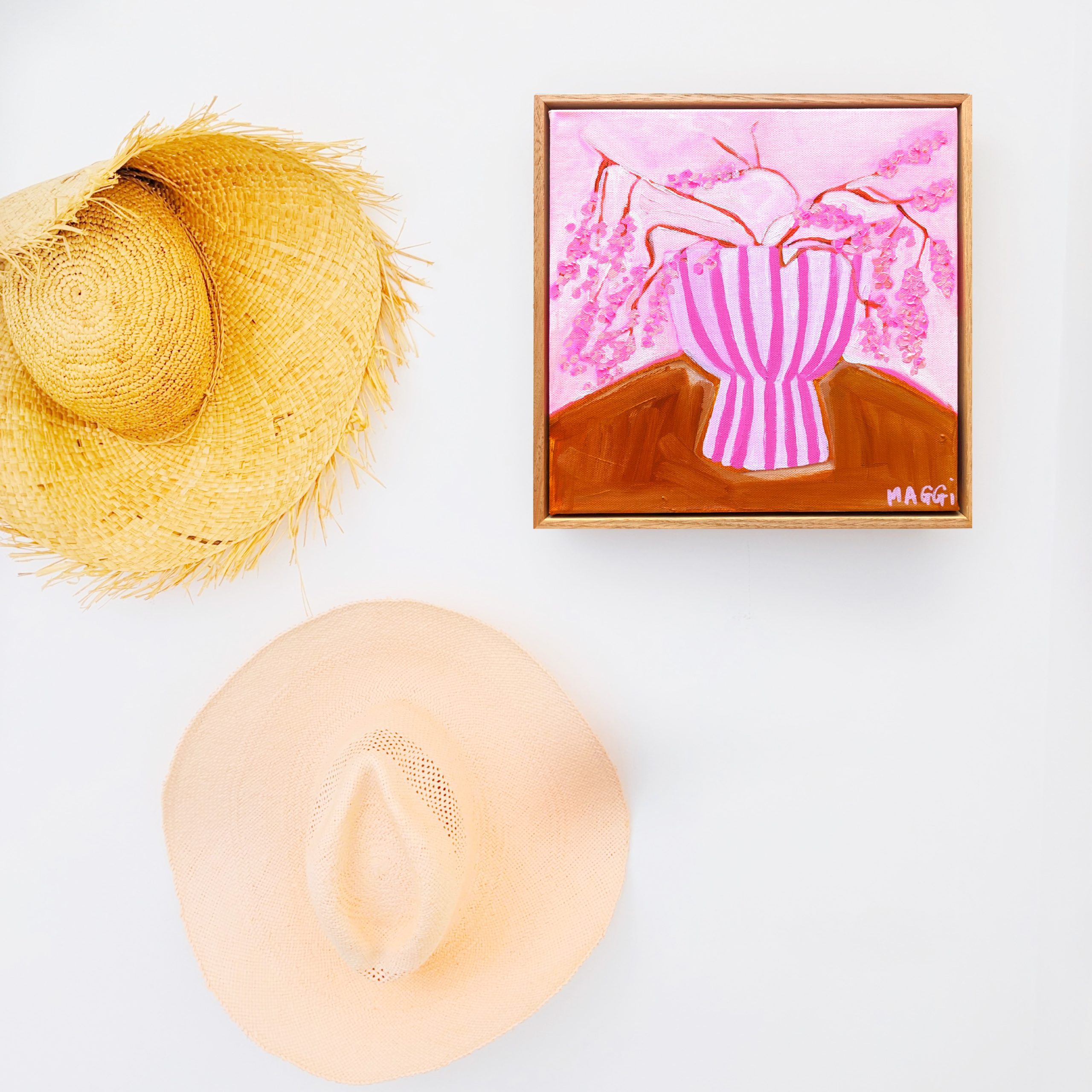 Pink Stripes With Pink Flowers Maggimaggi