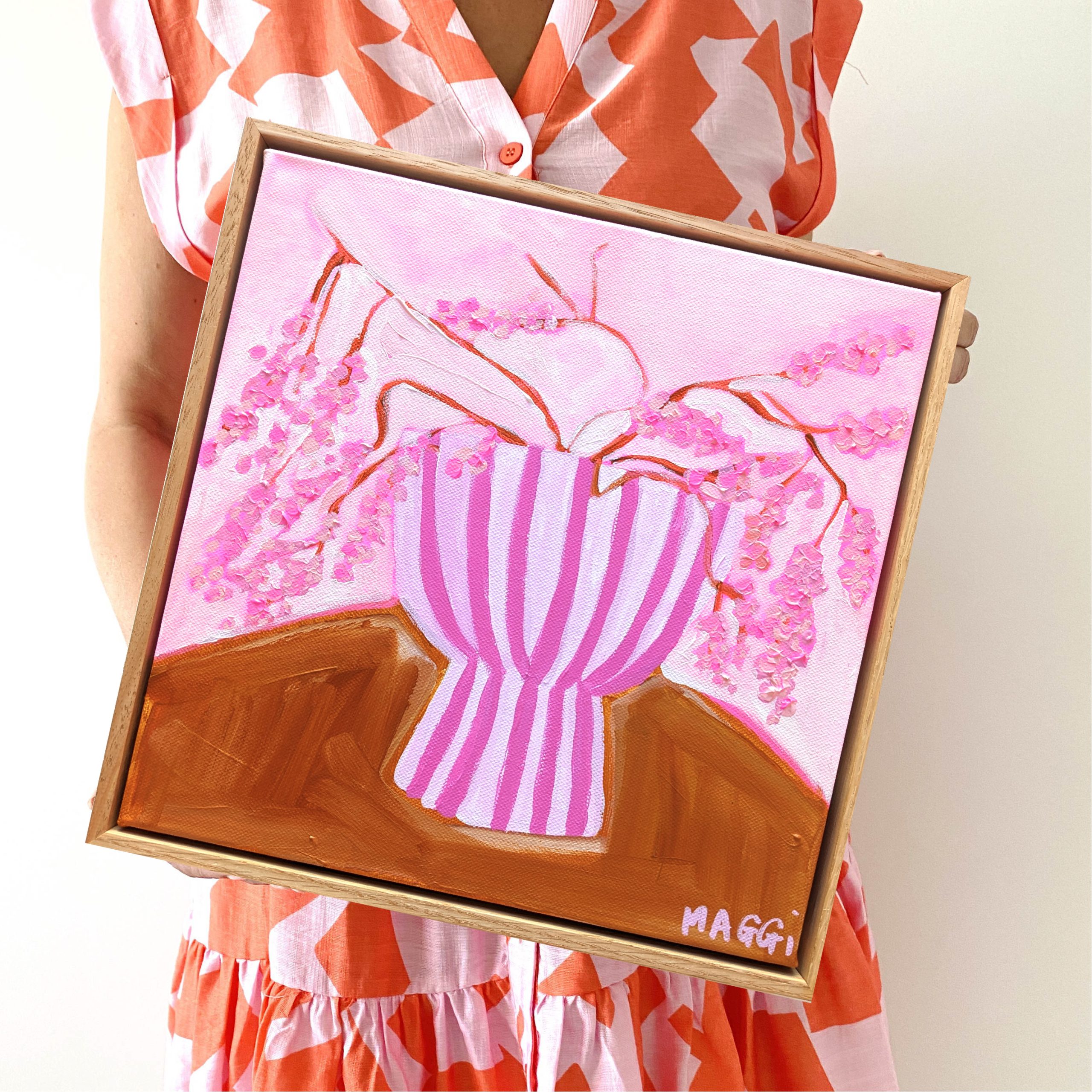 Pink Stripes With Pink Flowers Mm