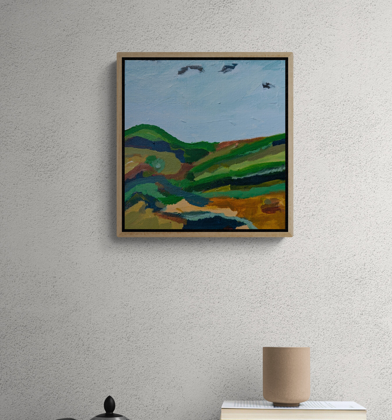 Close Up Of Books And A Kettle On A Cabinet
