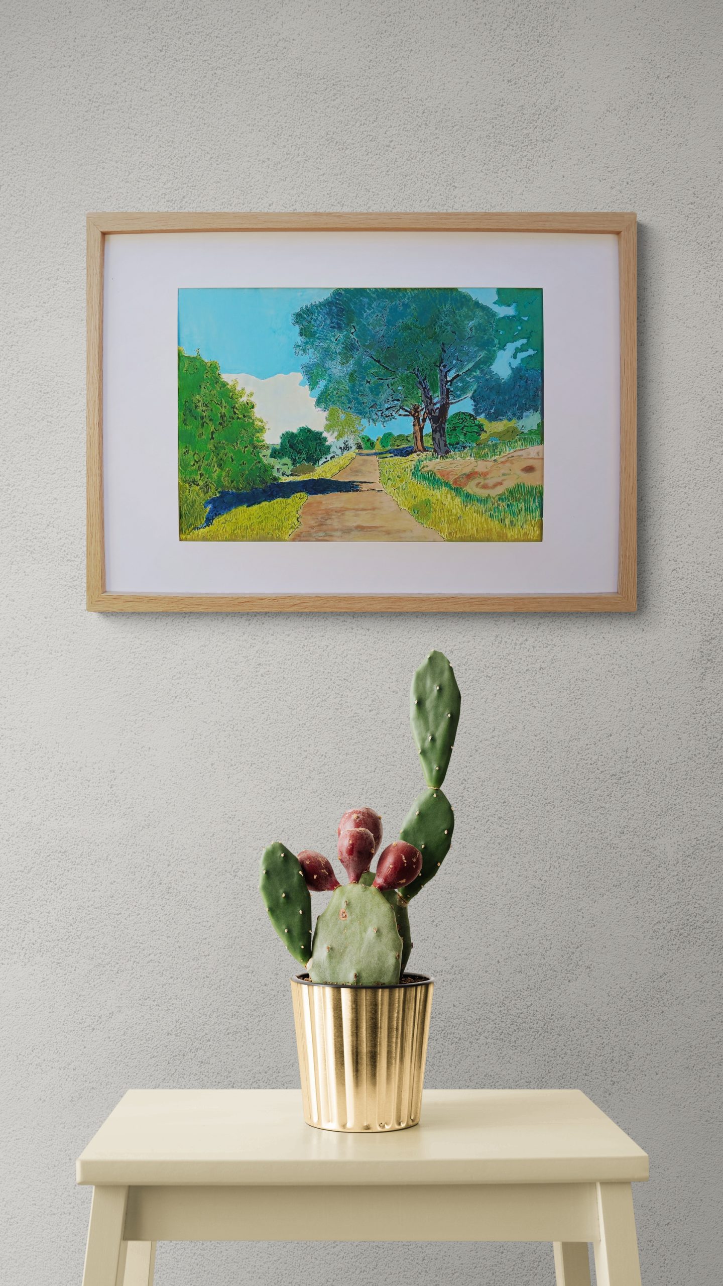 Close Up Of A Cactus Plant In A Metallic Pot (2)