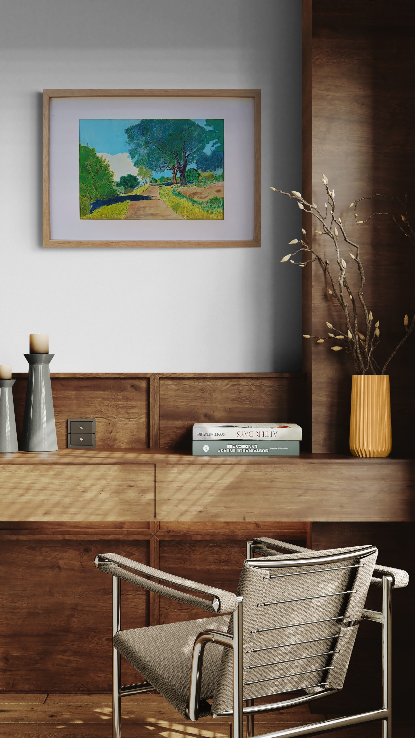 Home Study With A Wooden Desk