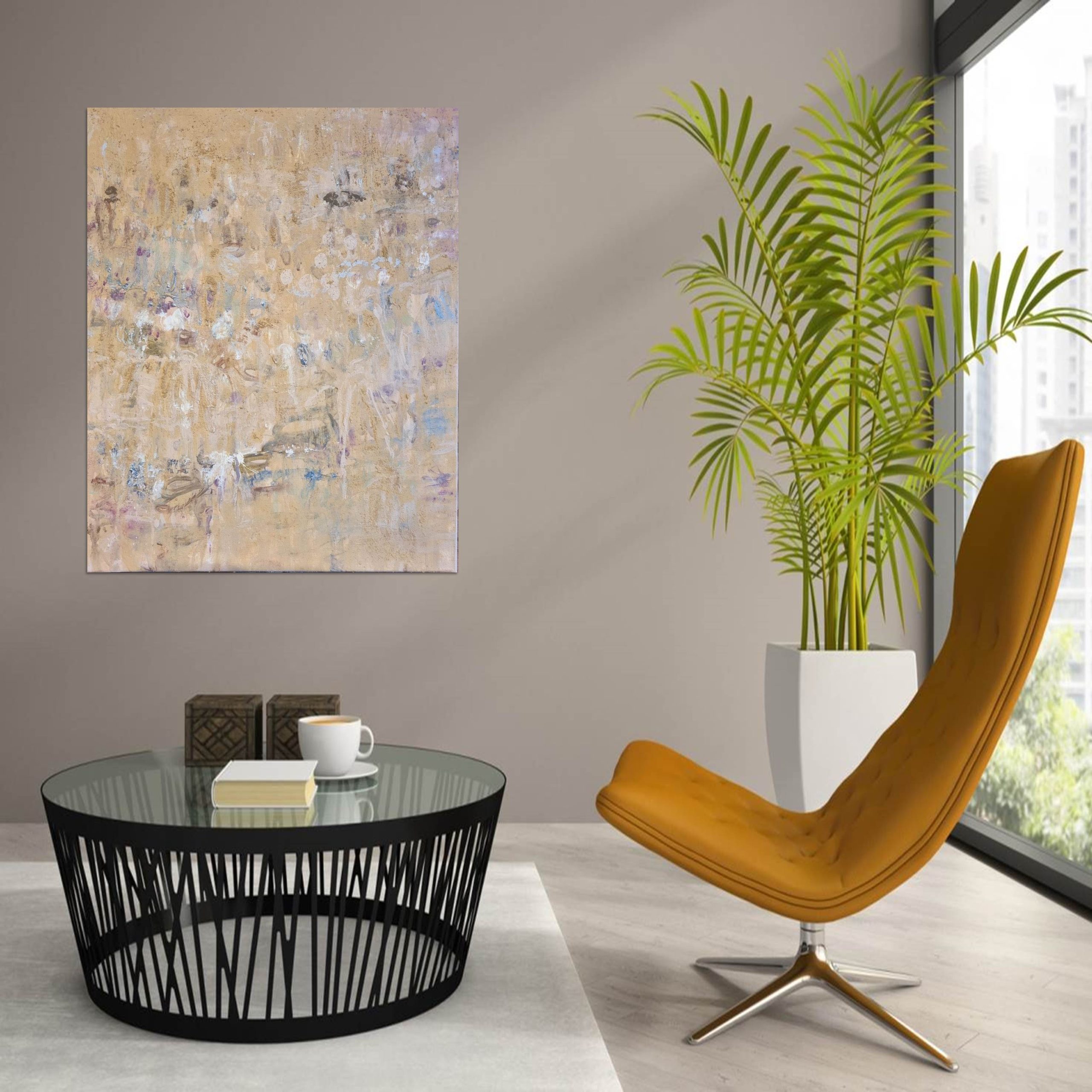 Sandstone & Wildflowers High Rise Office Mustard Chair