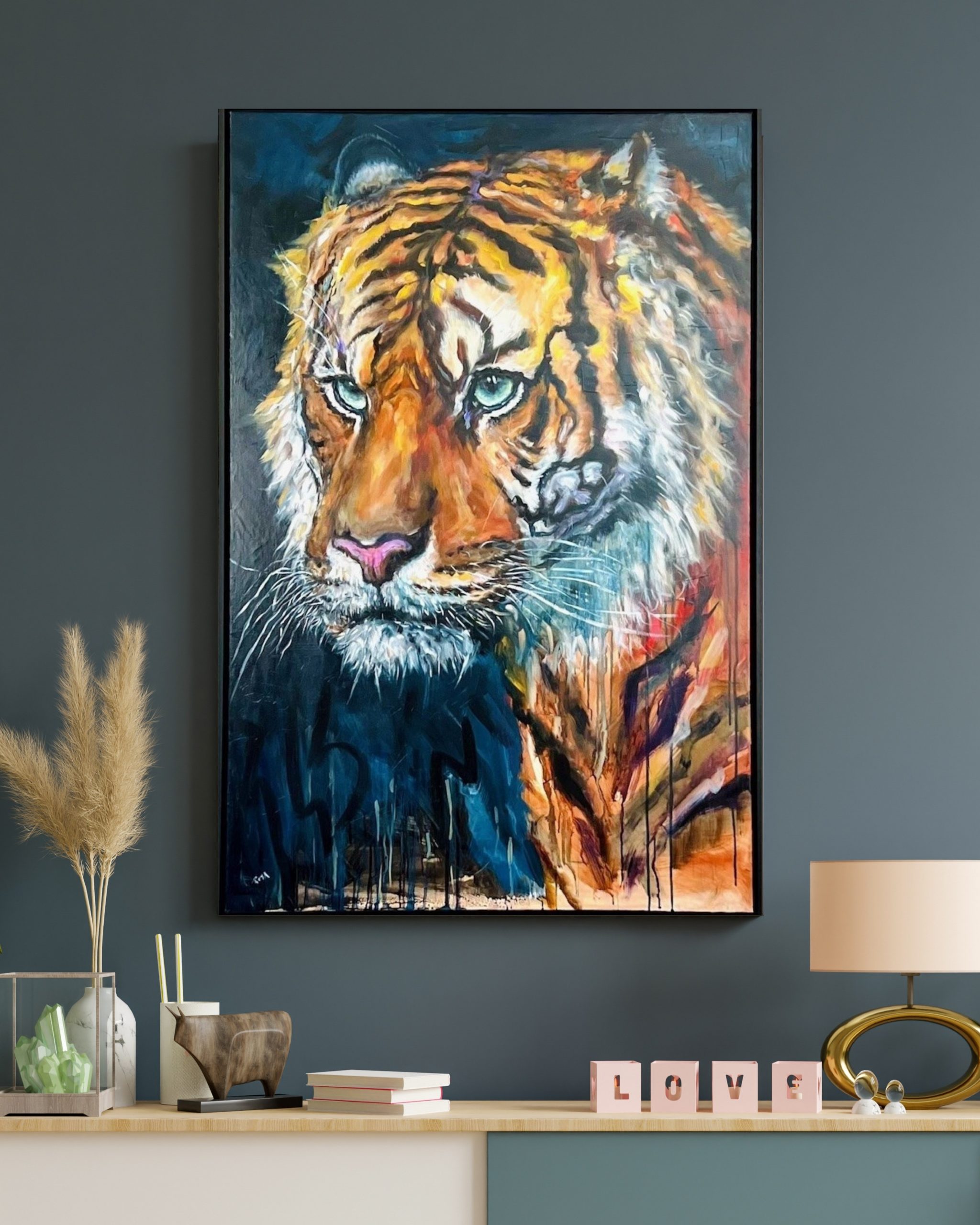 Brown And Green Minimalist Wall Frame Mockup Instagram Story