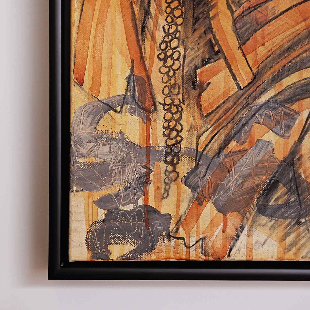 Lr 061 Walking Stick Palm Moment Iii Smith & Brooks Dark Coastal Interiors Charcoal Mixed Media