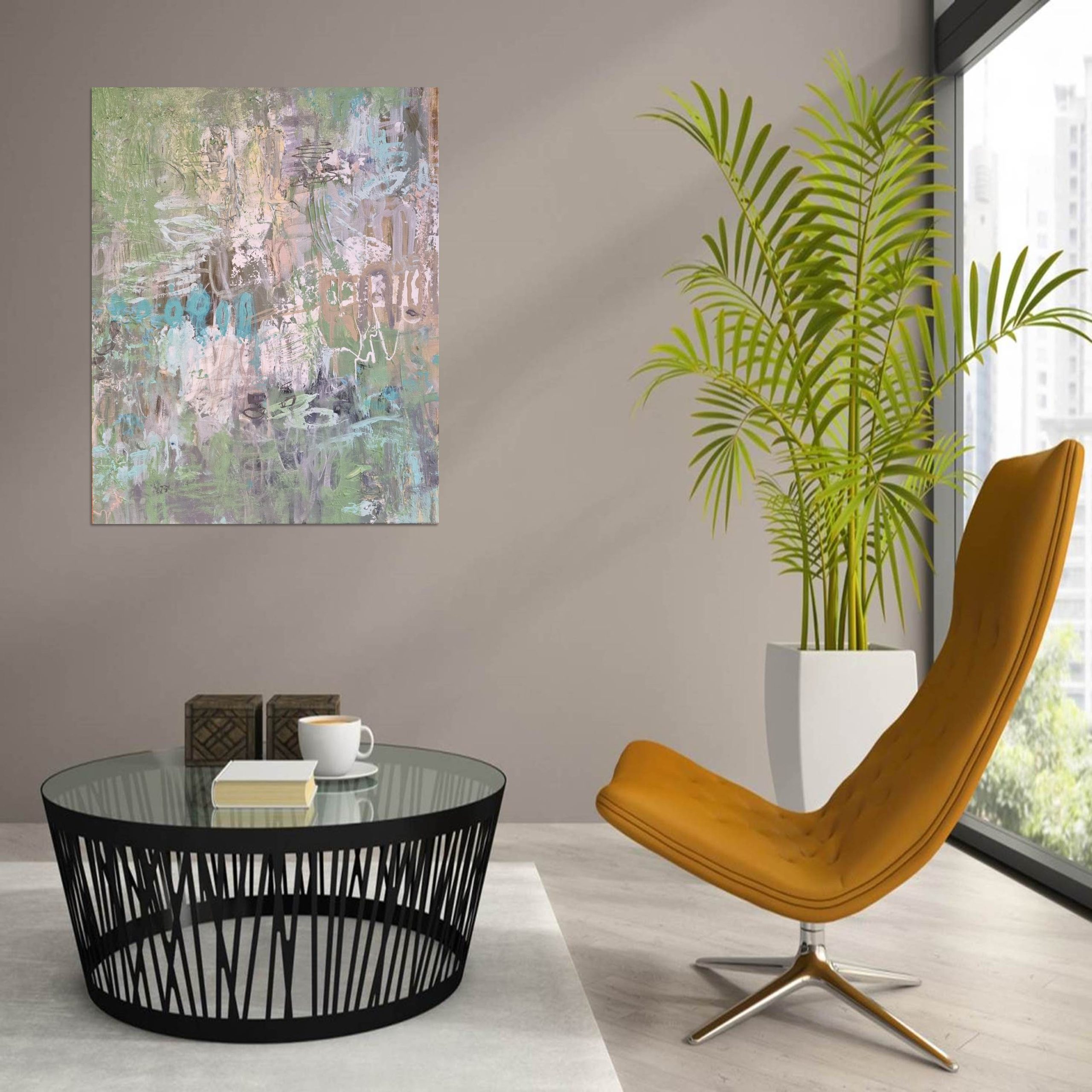 Landscape Green High Rise Office Mustard Chair