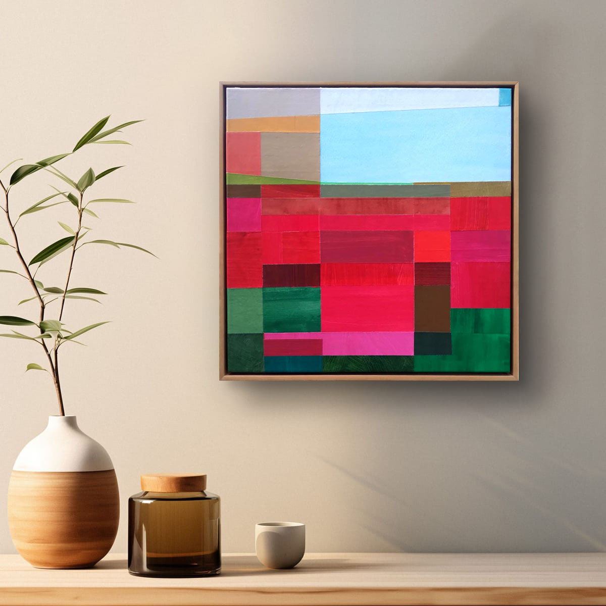 Abstract Composition Red Interior 2