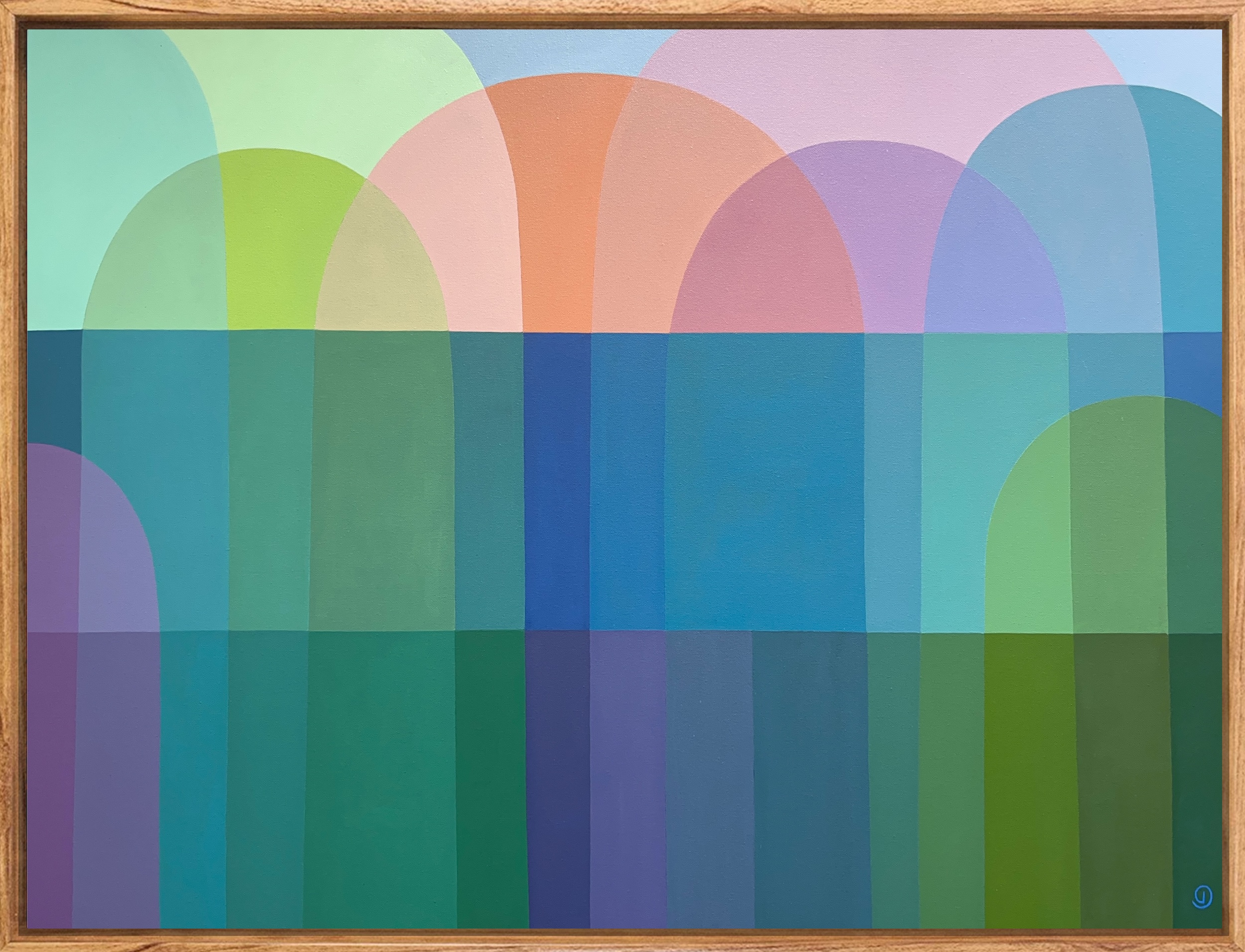 Charlotte De Pace Seaside Symphony Natural Frame Example Art Lovers Australia