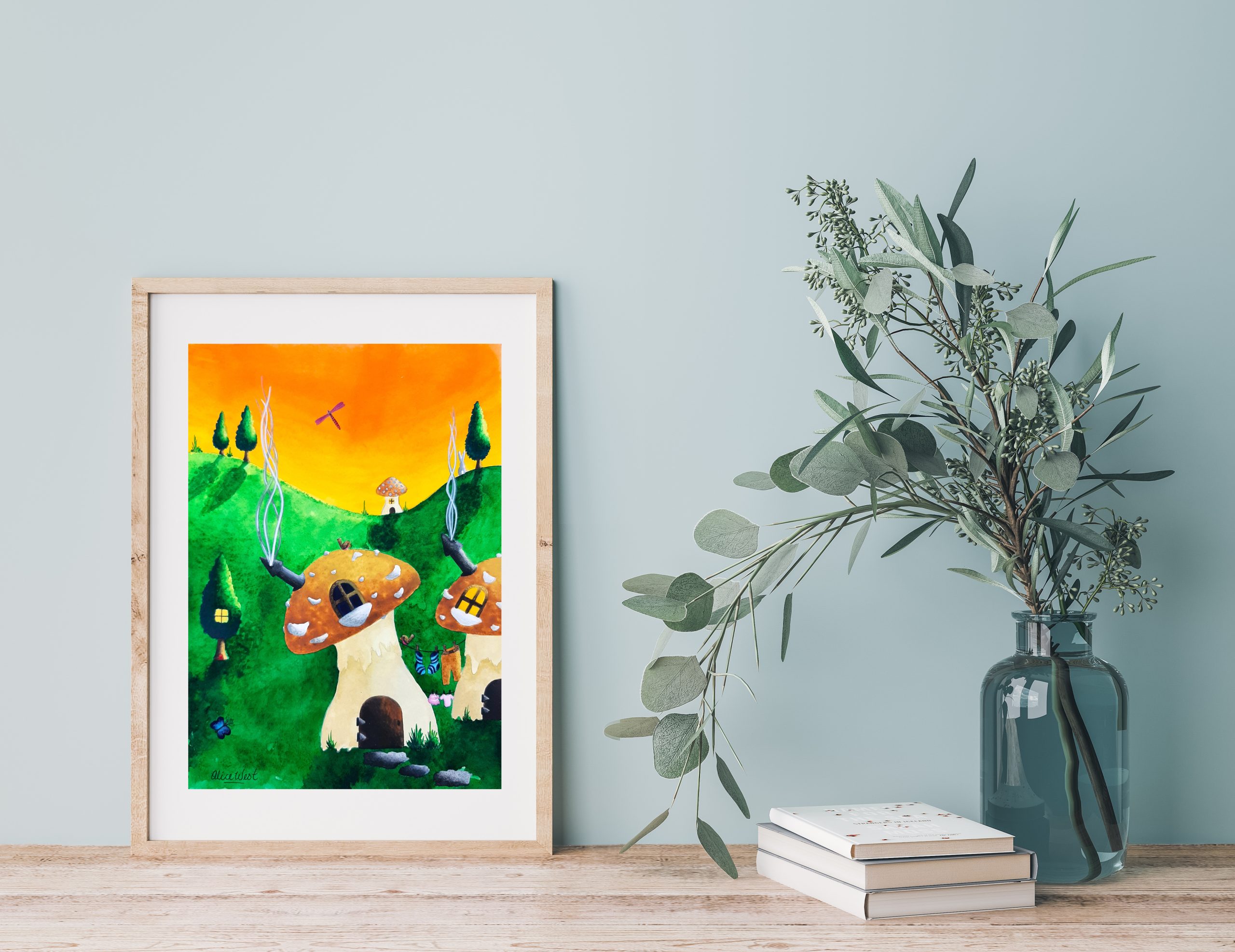 Stripy Socks & Chimney Tops In Situ 1