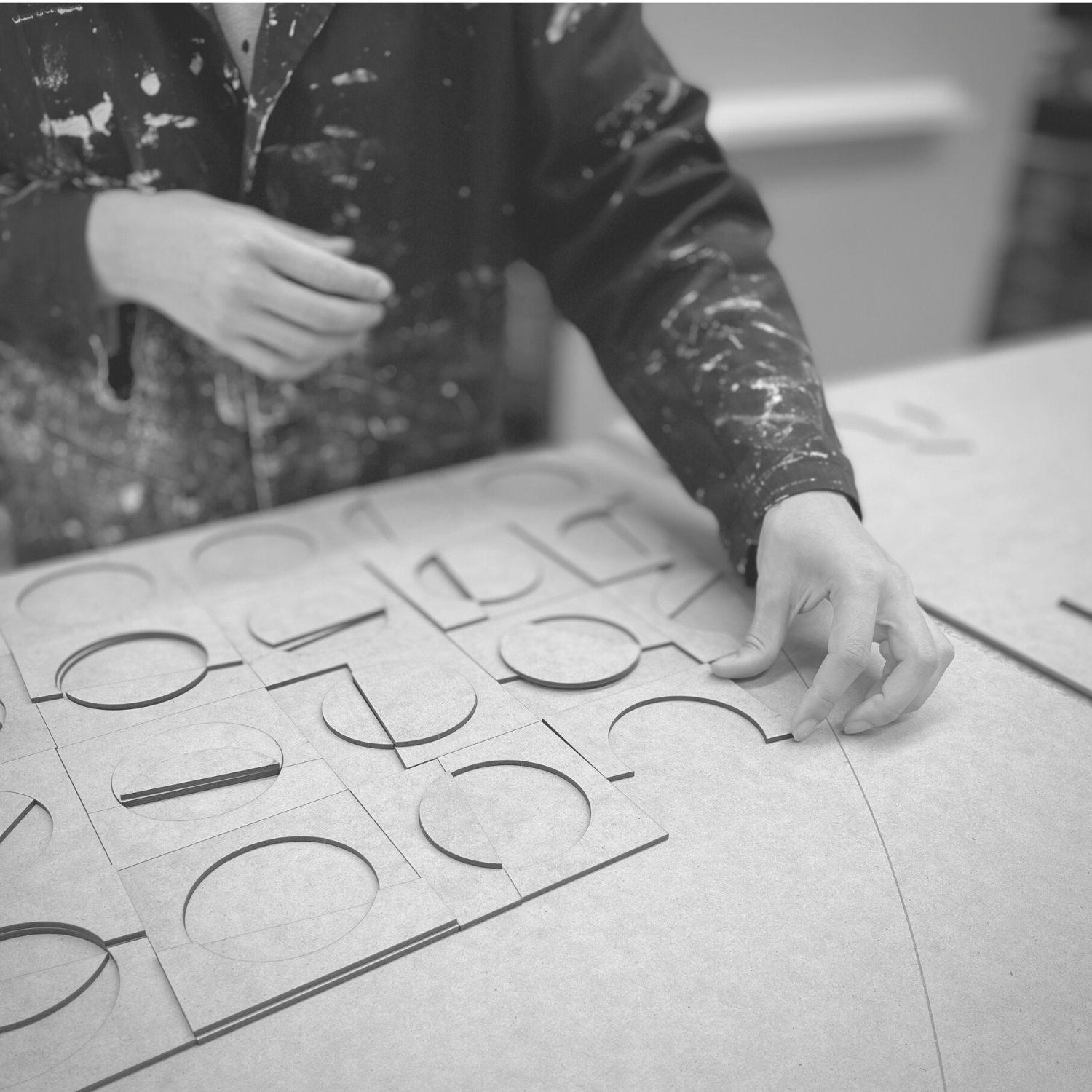 Minimalistic Wall Relief Sculpture Art Sureen Gouws Eclipse Making