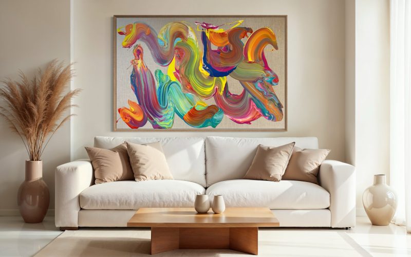 Infinite Flow (Belgian Linen/Tasmanian Oak Framed)